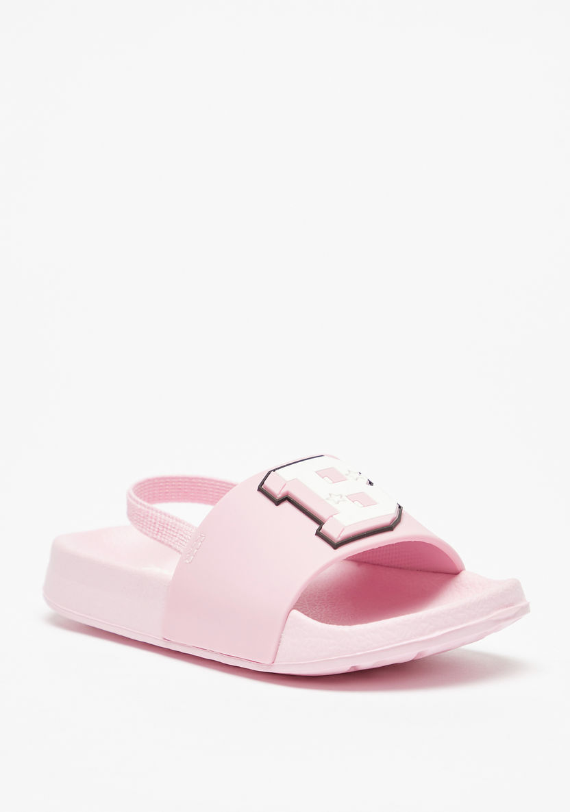 Barbie Embossed Slip-On Slide Slippers-Girl%27s Flip Flops & Beach Slippers-image-1