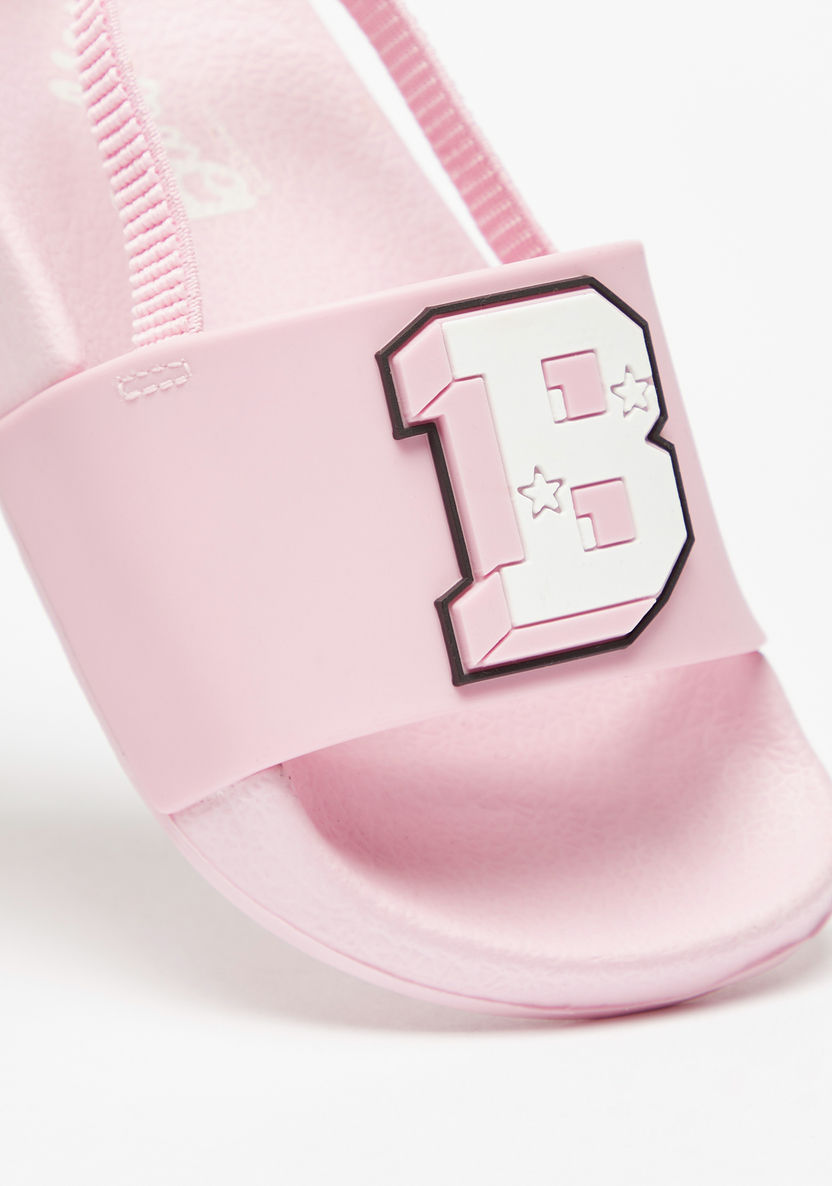Barbie Embossed Slip-On Slide Slippers-Girl%27s Flip Flops & Beach Slippers-image-3