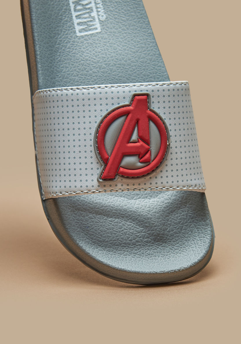 Marvel Avengers Embossed Slip-On Slides-Boy%27s Flip Flops & Beach Slippers-image-4