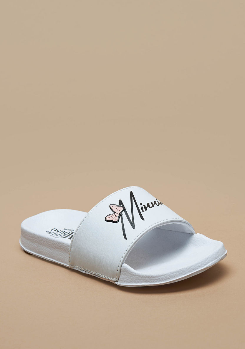 Disney Minnie Mouse Print Slide Slippers-Girl%27s Flip Flops & Beach Slippers-image-1