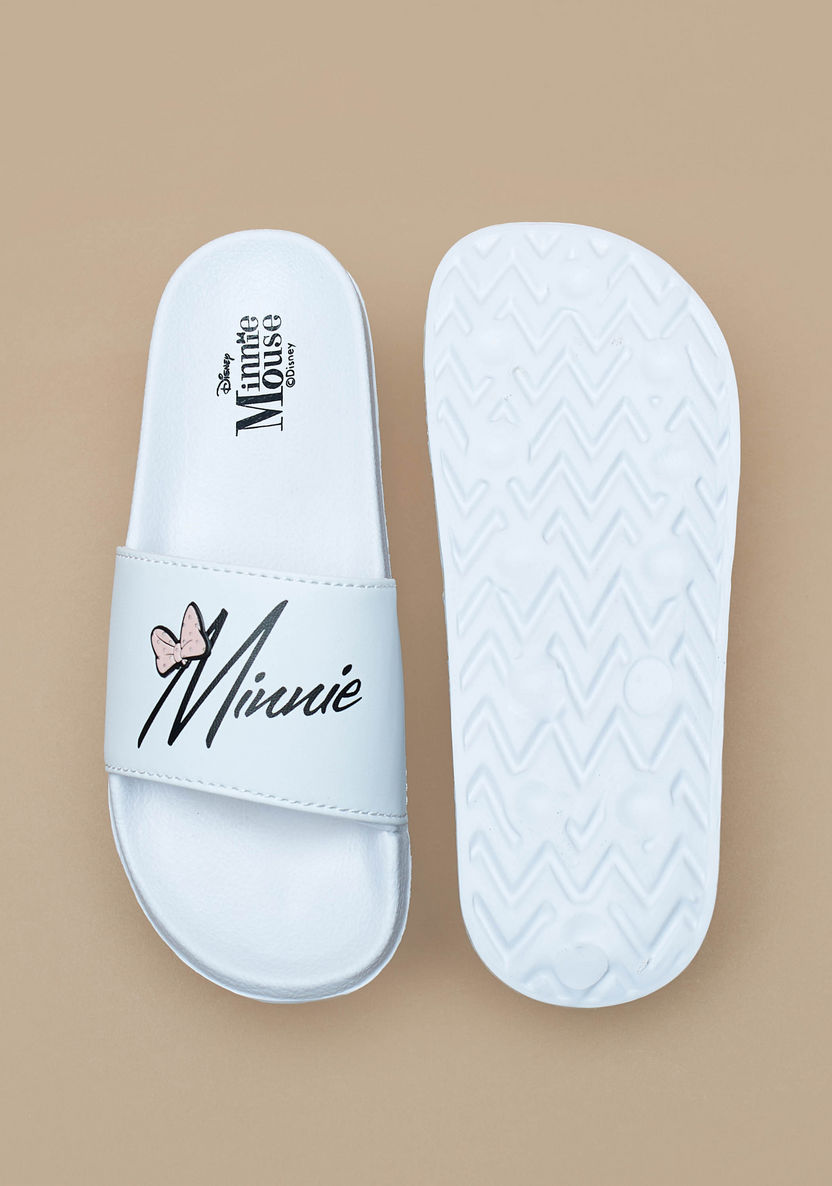 Disney Minnie Mouse Print Slide Slippers-Girl%27s Flip Flops & Beach Slippers-image-3