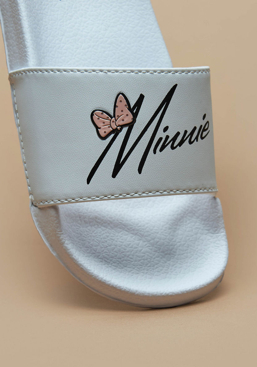 Disney Minnie Mouse Print Slide Slippers-Girl%27s Flip Flops & Beach Slippers-image-4