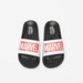 Marvel Logo Print Slip-On Slide Slippers-Boy%27s Flip Flops & Beach Slippers-thumbnail-0