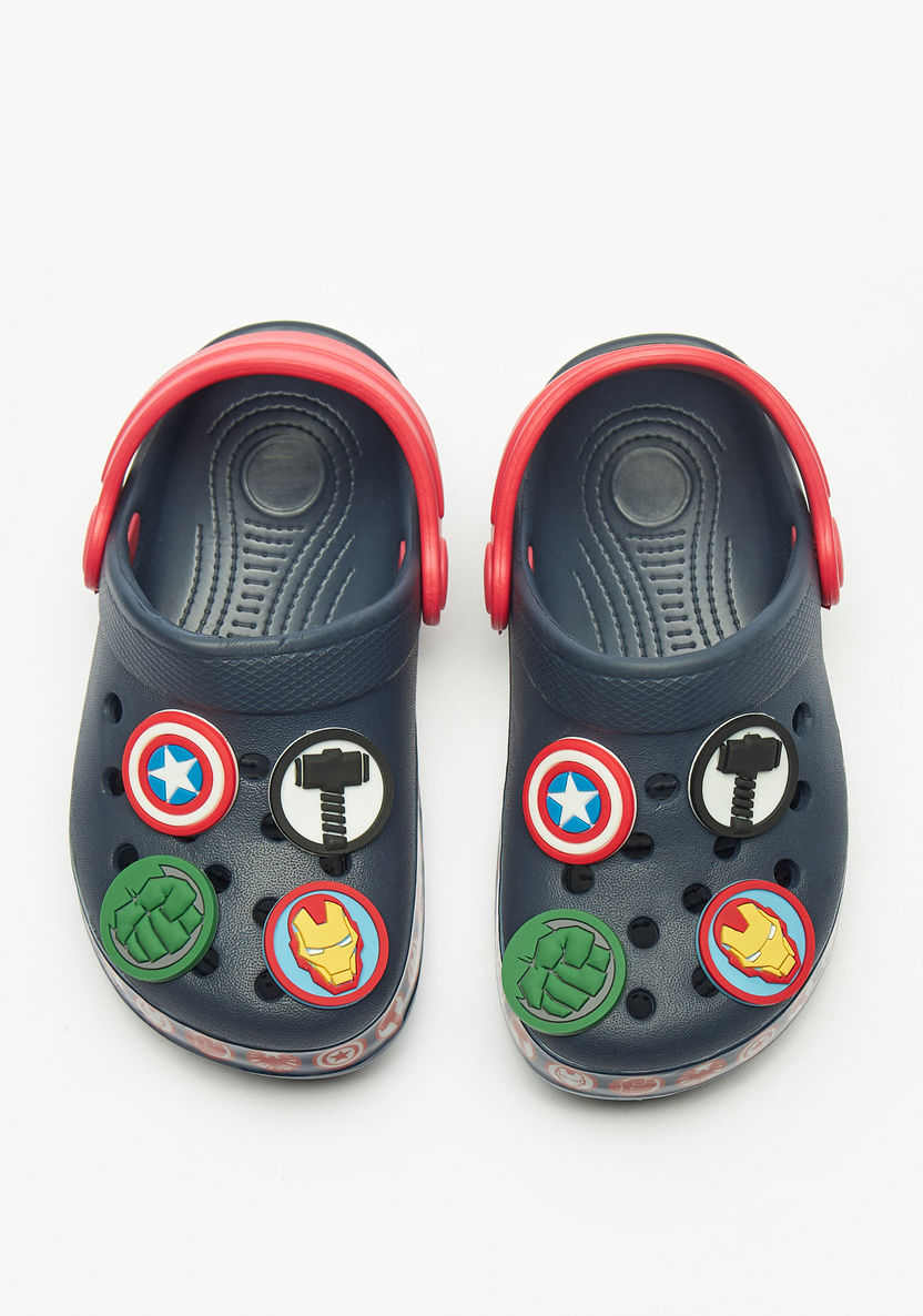 Marvel Heroes Embossed Clogs with Back Strap-Boy%27s Flip Flops & Beach Slippers-image-0