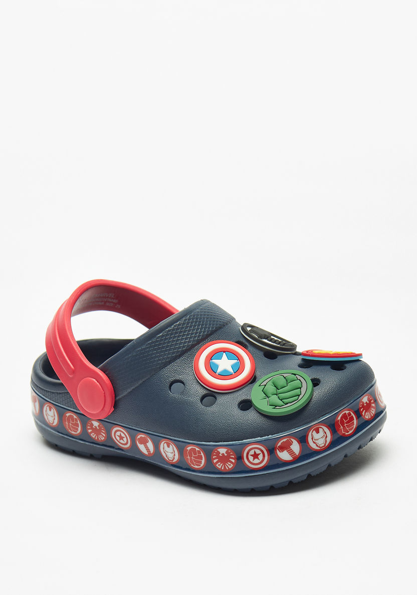 Marvel Heroes Embossed Clogs with Back Strap-Boy%27s Flip Flops & Beach Slippers-image-1
