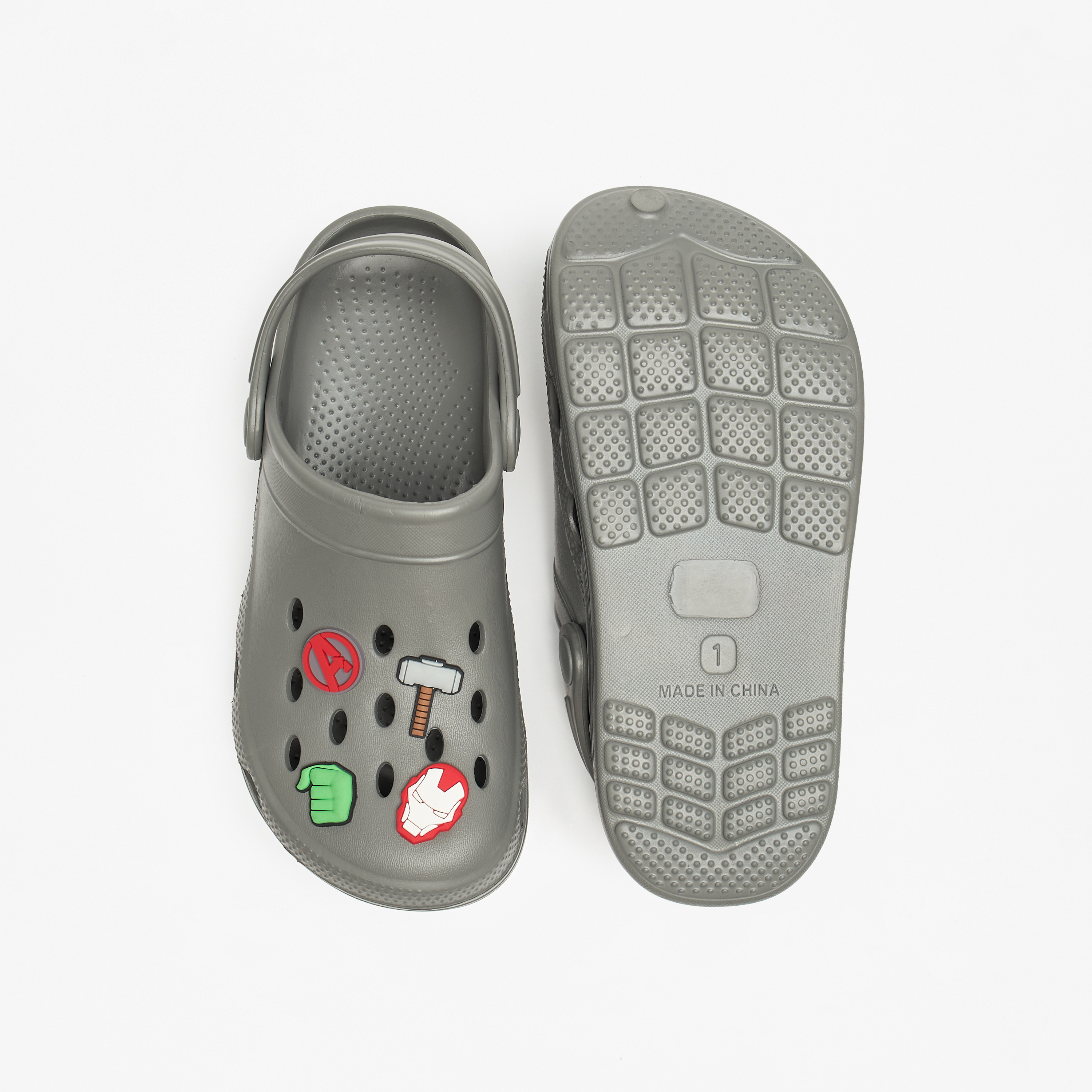 Marvel Avengers Applique Clogs with Back Strap-boys-shoes-flipflopsandslides-image-4