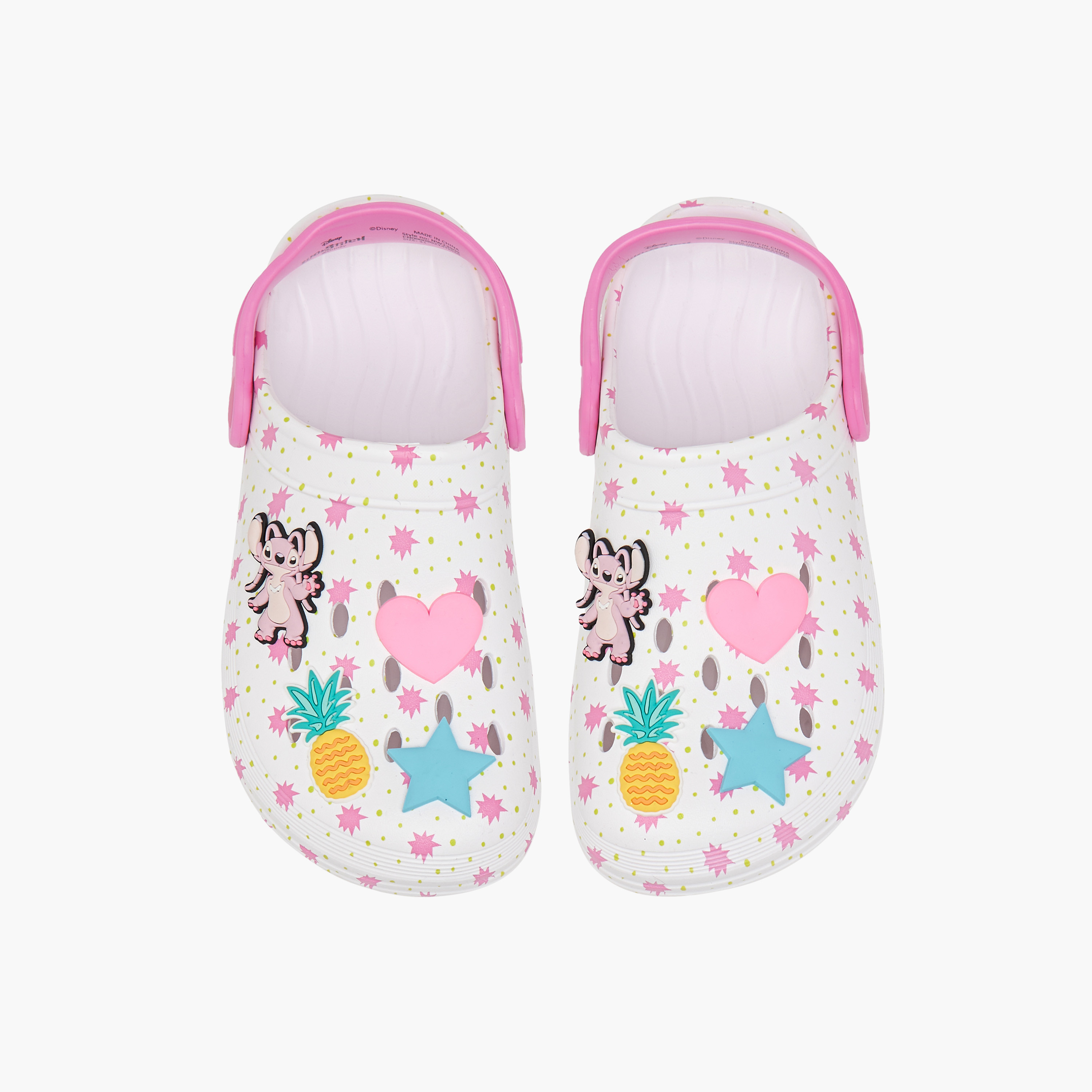 صندل كلوج بحزام خلفي وزينة إنجل من ديزني-girls-shoes-flipflopsandslides-image-1