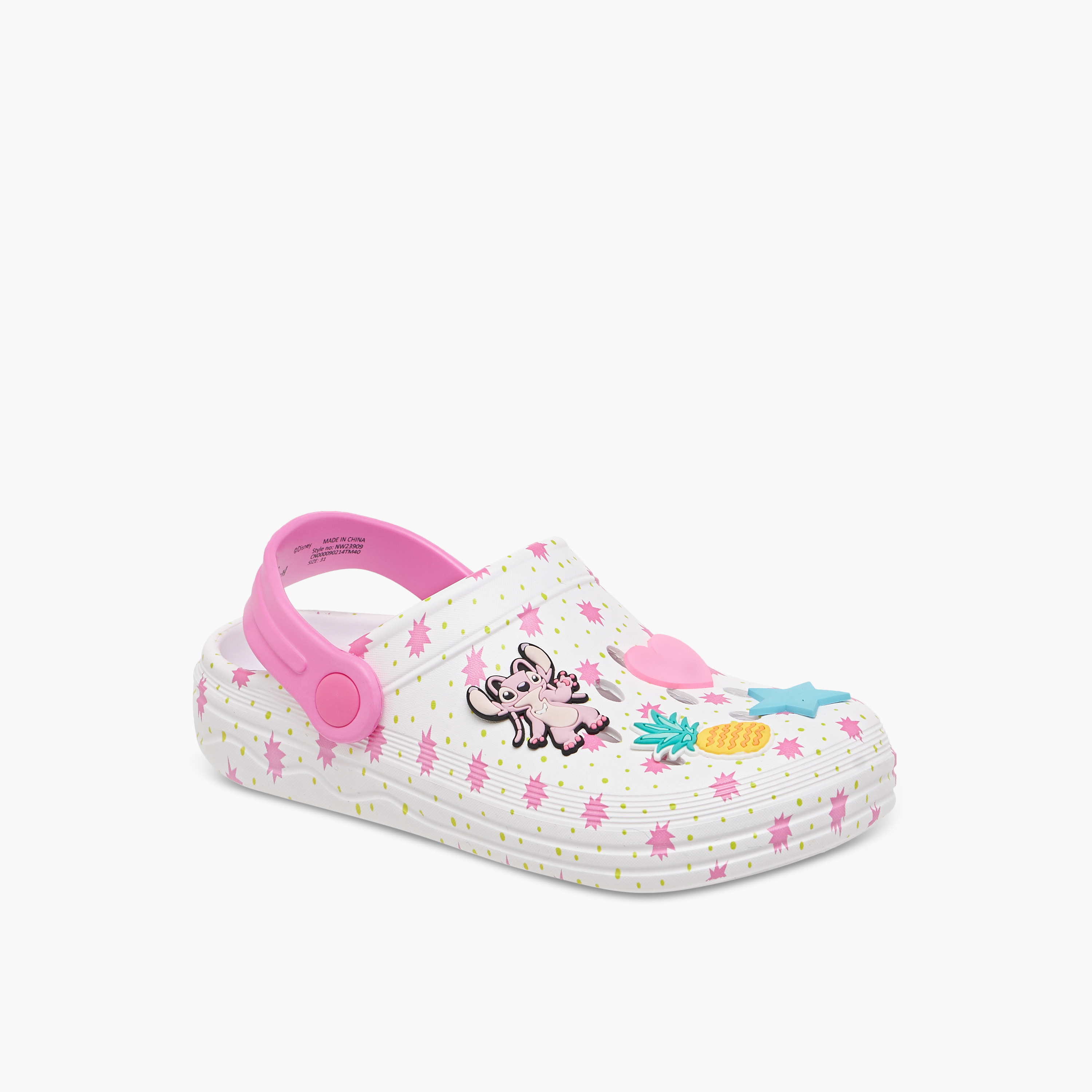 صندل كلوج بحزام خلفي وزينة إنجل من ديزني-girls-shoes-flipflopsandslides-image-2