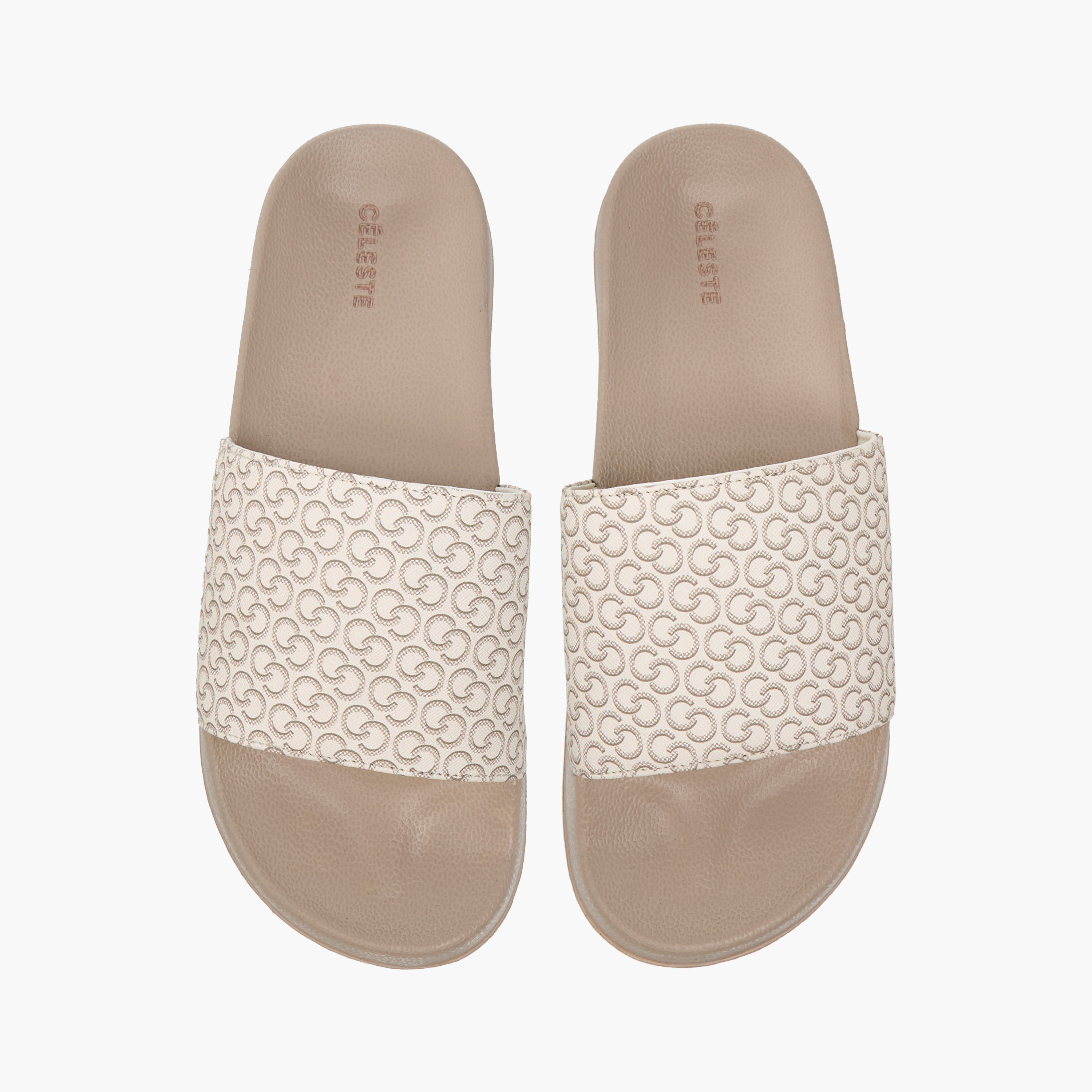 شبشب سهل الارتداء بطبعات مونوجرام للنساء من سليست-women-shoes-flipflopsandslides-image-1