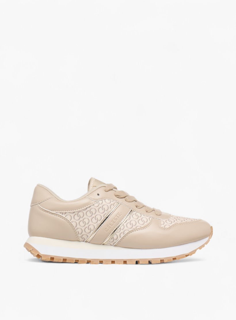 حذاء سنيكرز برباط إغلاق وطبعات مونوجرام للنساء من سيليست-women-shoes-sneakers-image-4