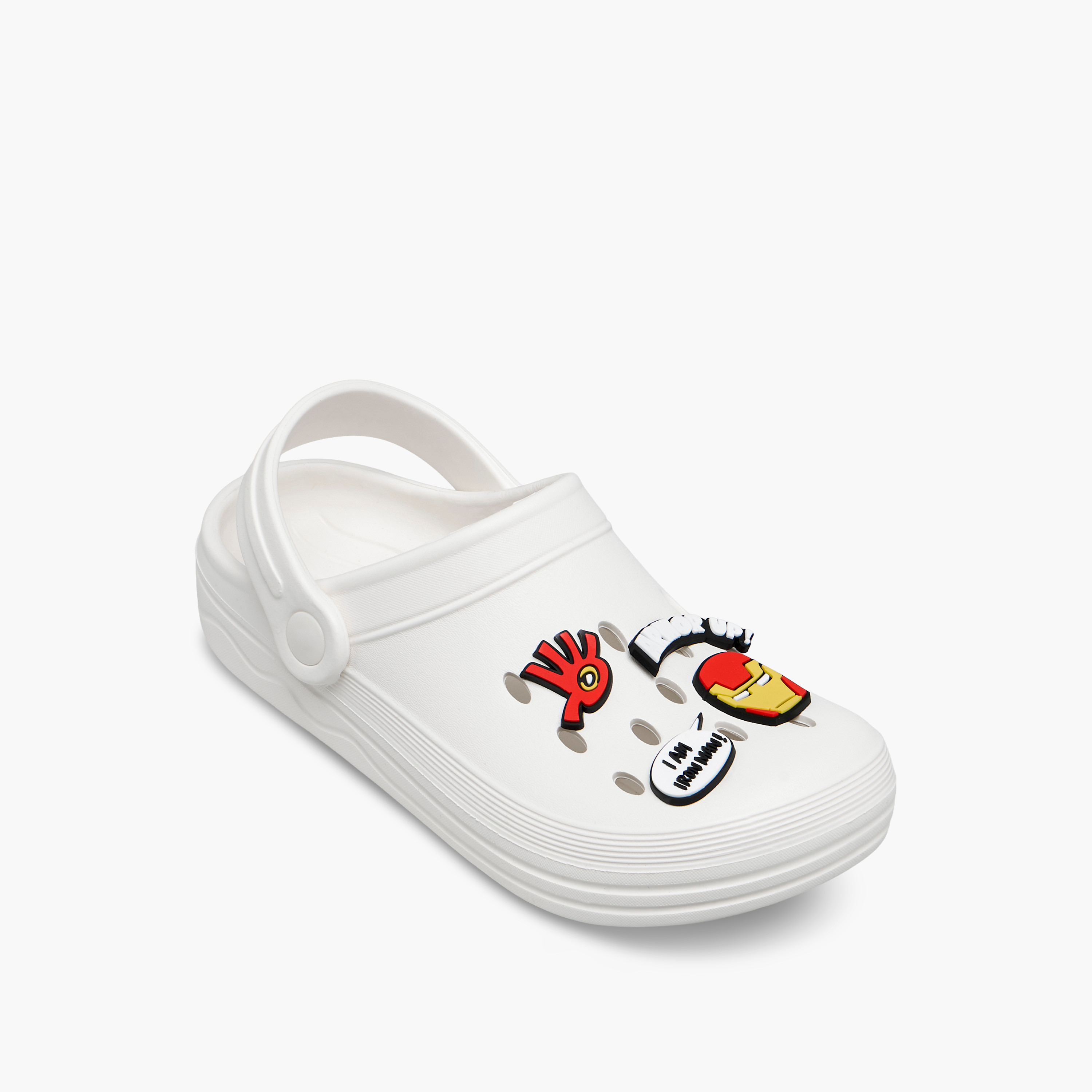 Marvel Boys Iron Man Jibbitz Charm Clogs-boys-shoes-sandals-image-2