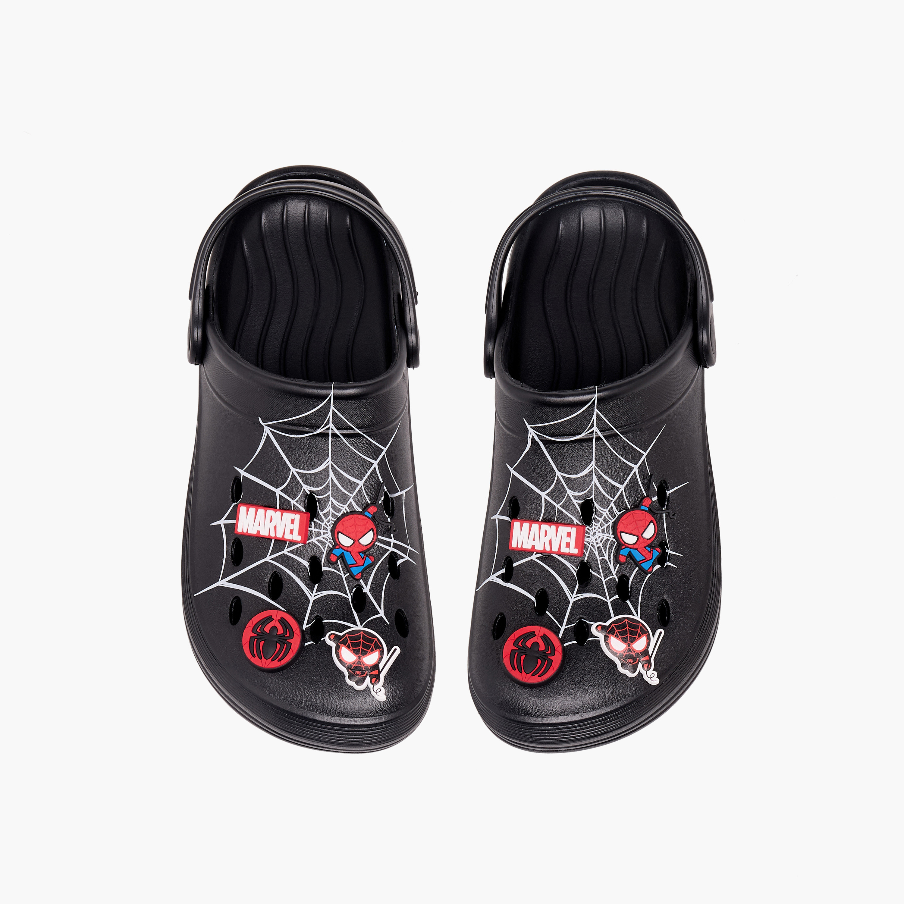 حذاء كلوج بتزيينات سبايدر مان من مارفل-boys-shoes-flipflopsandslides-image-1