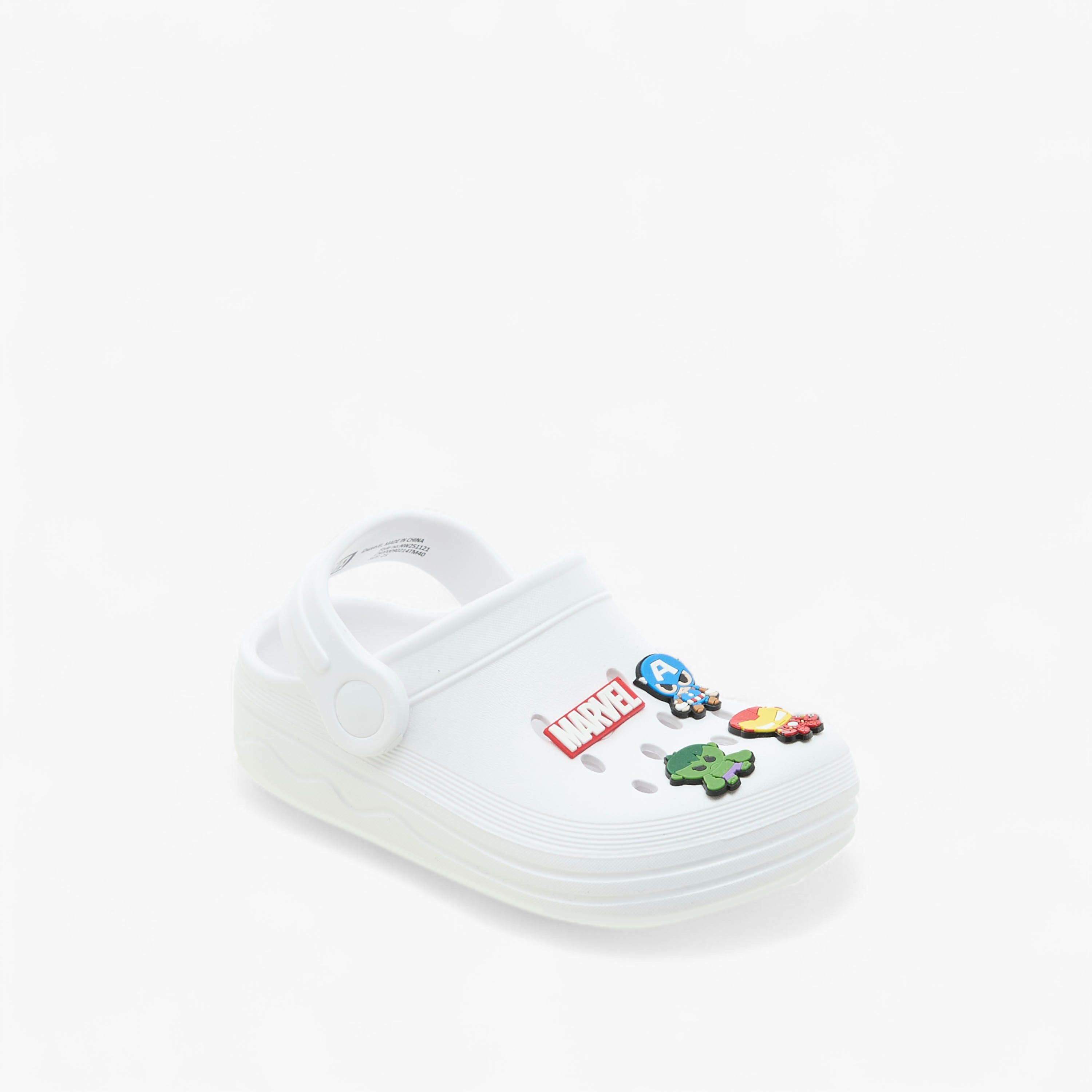 Avengers Applique Clogs with Backstrap-boys-shoes-flipflopsandslides-image-2