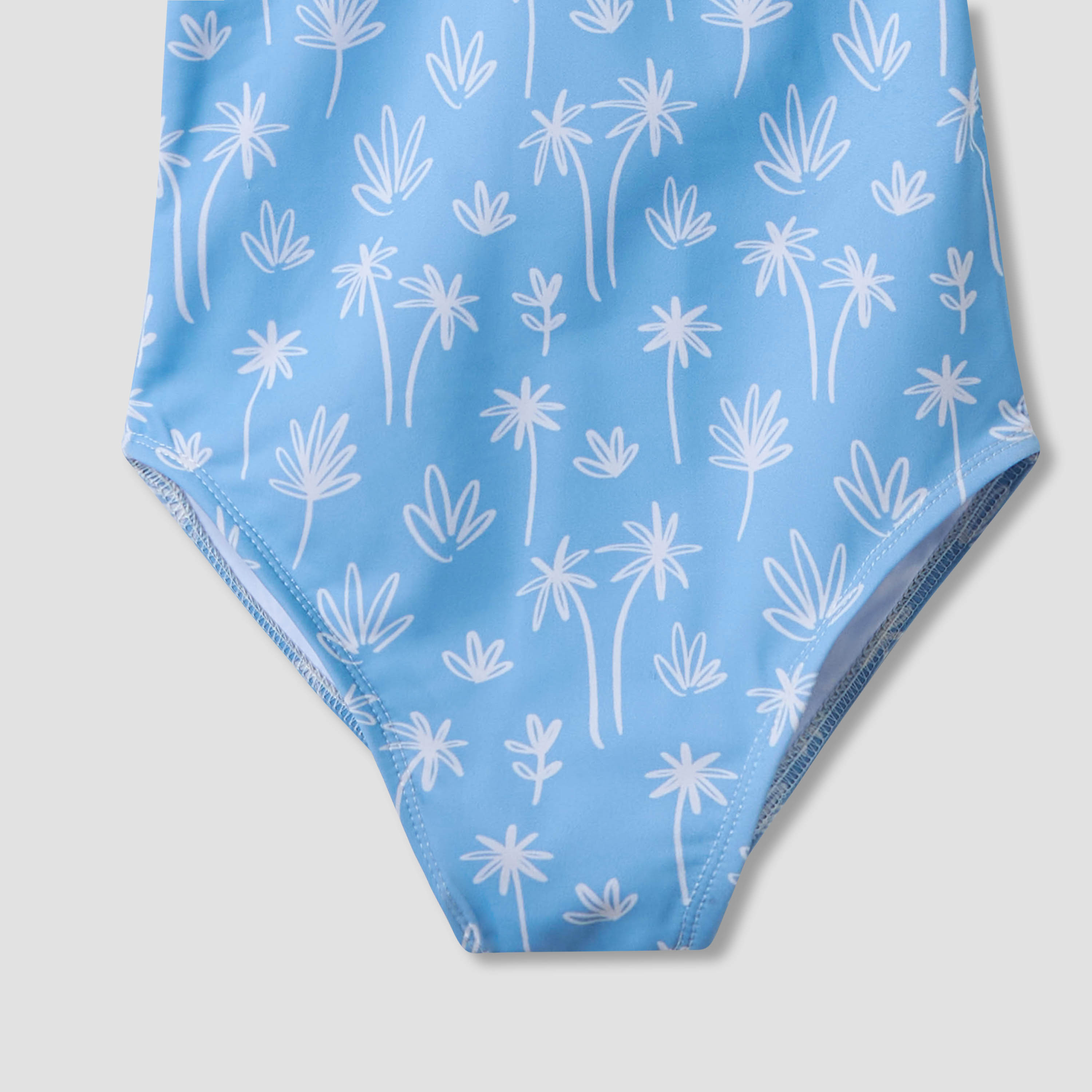 Juniors Palm Print Swimsuit with Ruffle Accent-baby-girls-clothing-swimwear-image-4