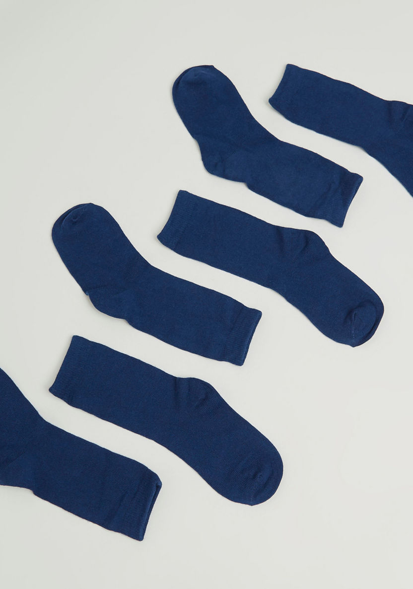 Juniors Solid Crew Length Socks - Set of 3-Socks-image-1
