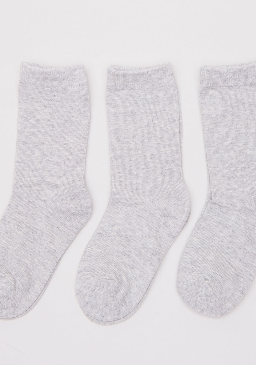 Juniors Solid Ankle Length Socks - Set of 3-Socks-image-0