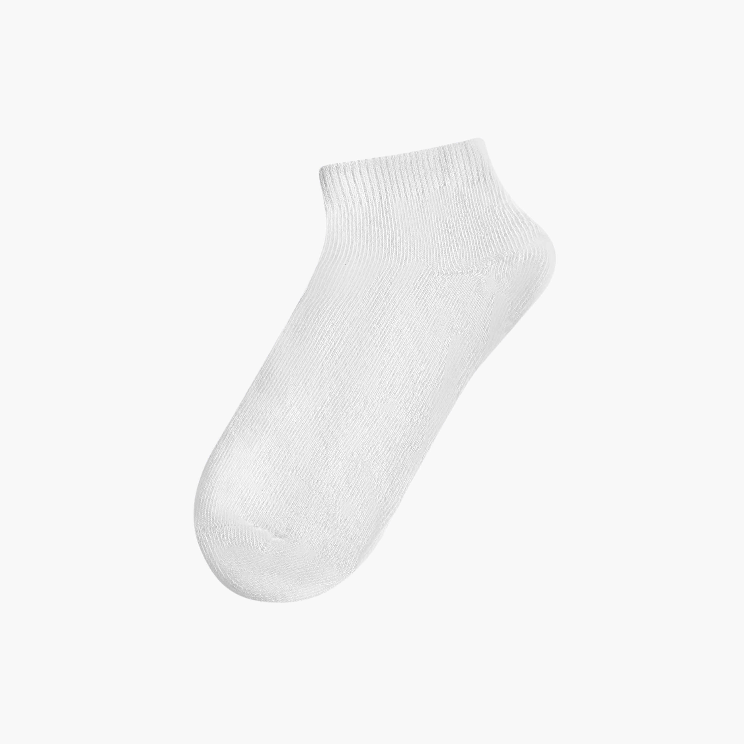 Juniors Solid Ankle Length Trainer Socks - Set of 3-baby-boys-accessories-socks-image-2
