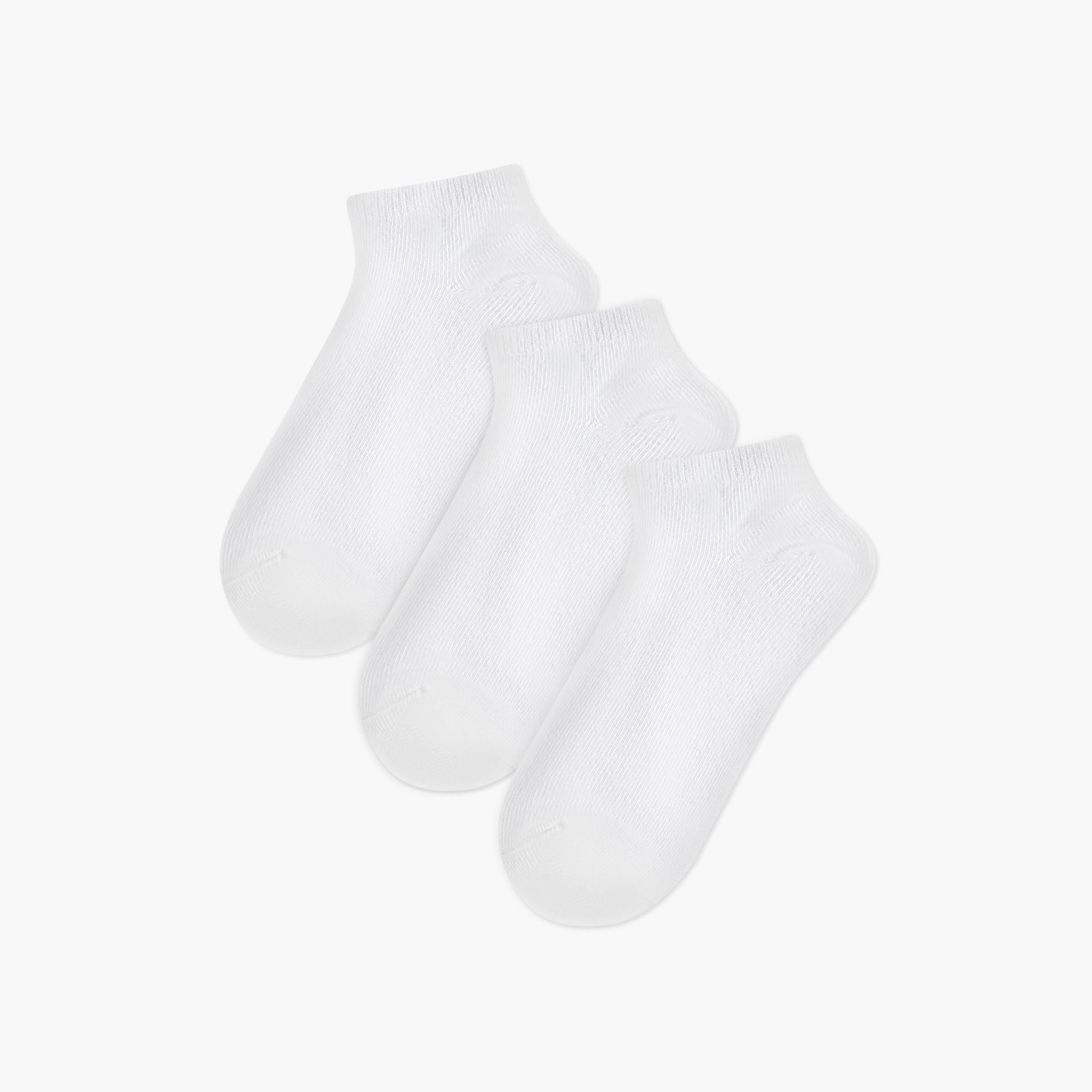Juniors Solid Ankle Socks - Set of 3-boys-accessories-socks-image-1