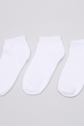 Juniors Solid Ankle Socks - Set of 3