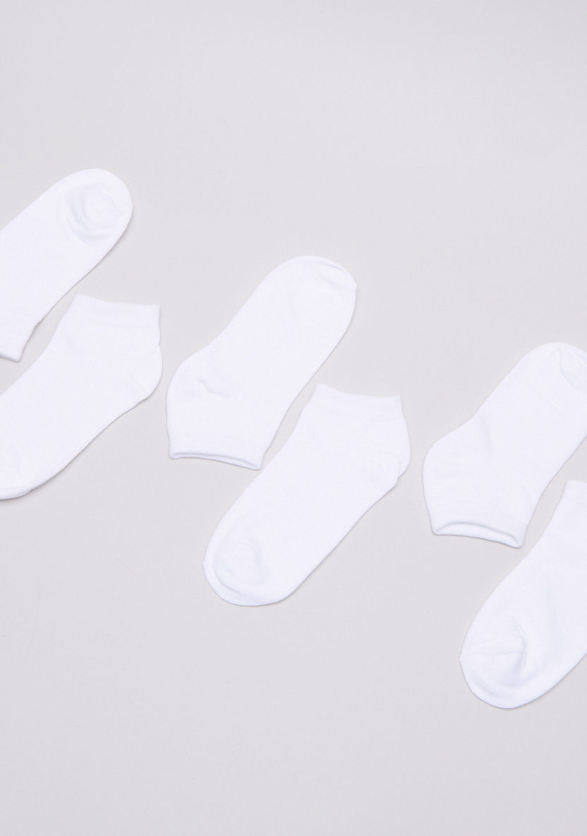 Juniors Solid Ankle Socks - Set of 3-Socks-image-1
