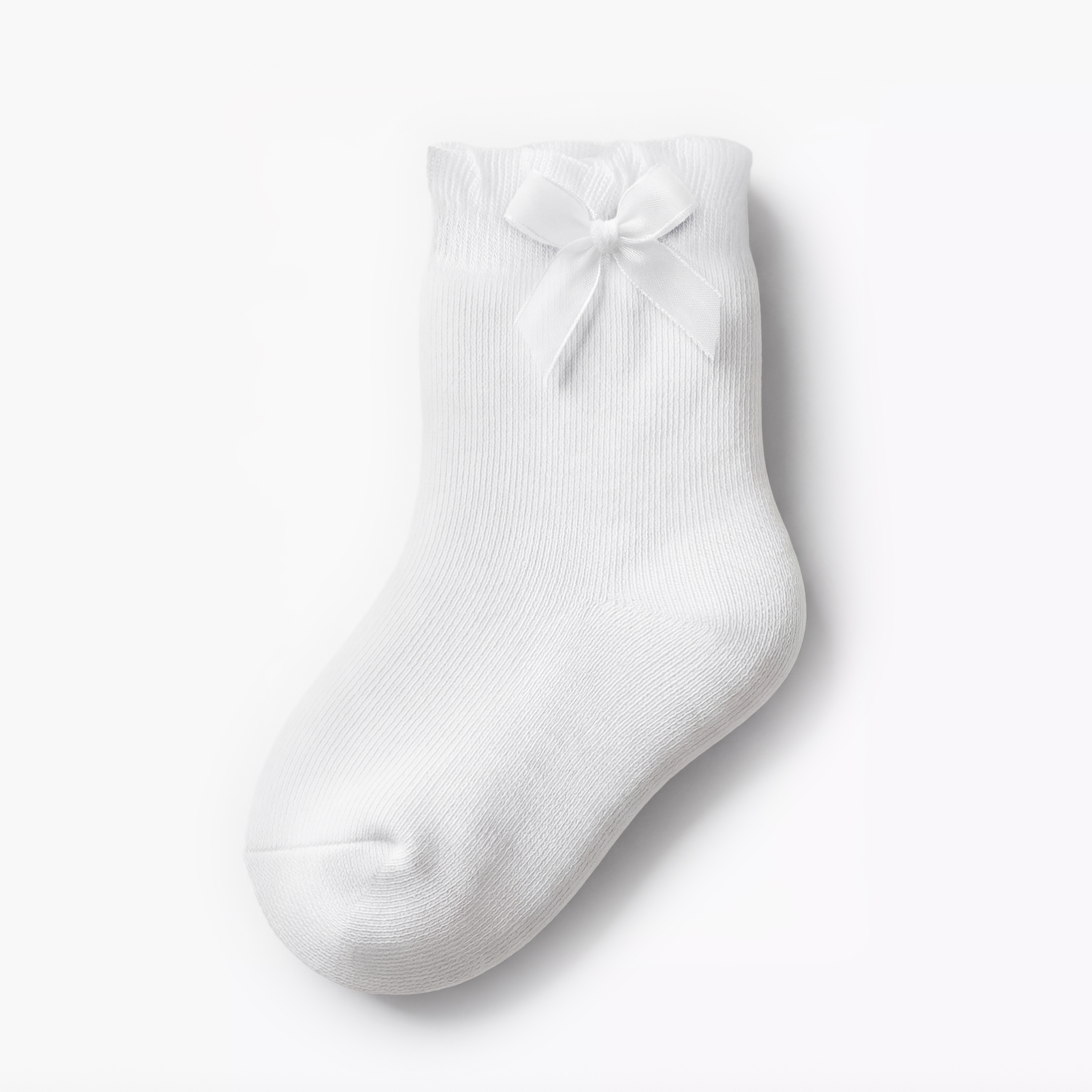 Juniors Solid Socks with Bow Accent - Pack of 3-baby-girls-accessories-socks-image-2