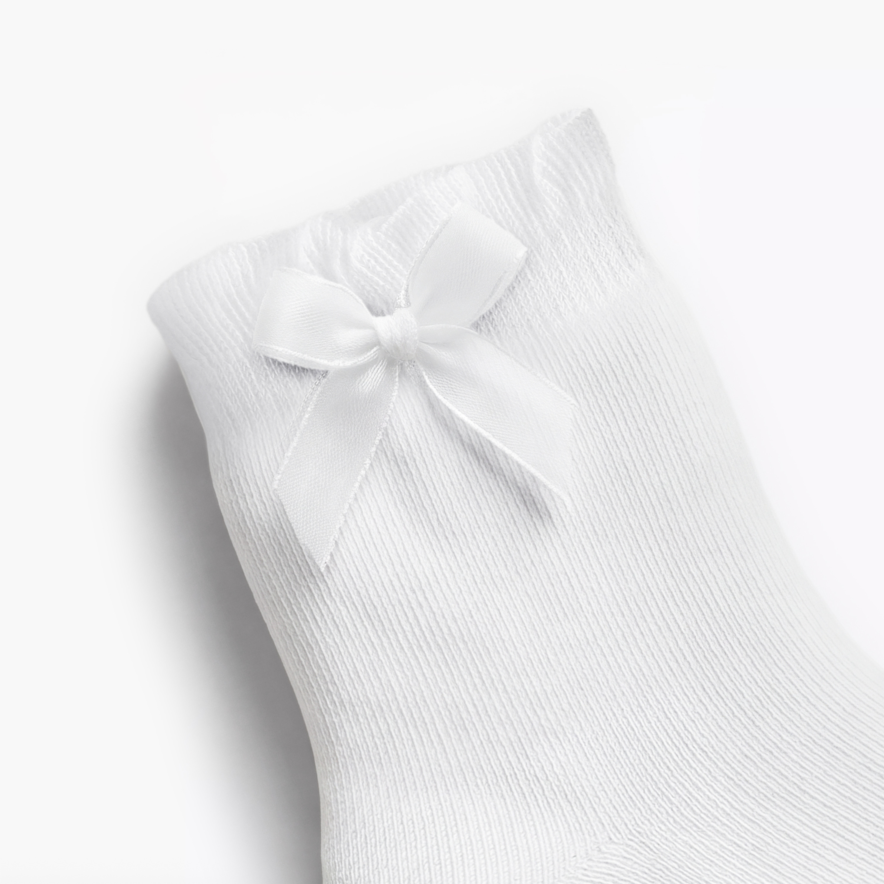 Juniors Solid Socks with Bow Accent - Pack of 3-baby-girls-accessories-socks-image-5