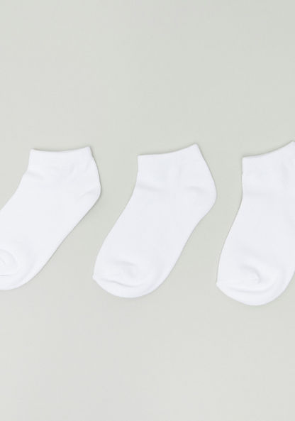 Juniors Solid Socks with Cuffed Hem - Set of 3