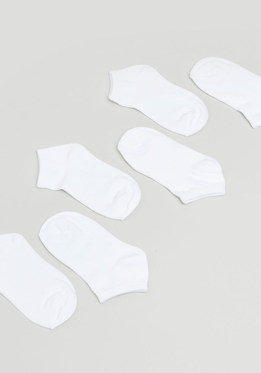 Juniors Solid Socks with Cuffed Hem - Set of 3-Socks-image-1