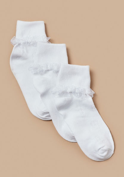 Juniors Basic Socks with Ruffles - Set of 3