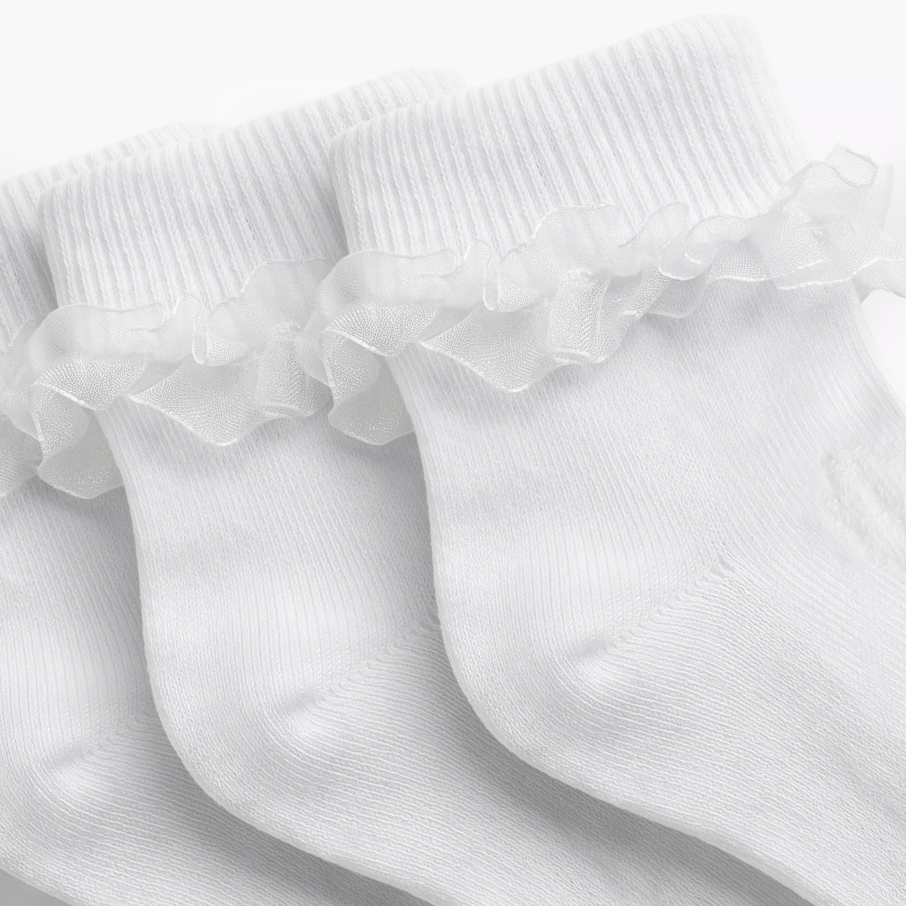 Juniors Basic Socks with Ruffles - Set of 3-baby-girls-accessories-socks-image-4