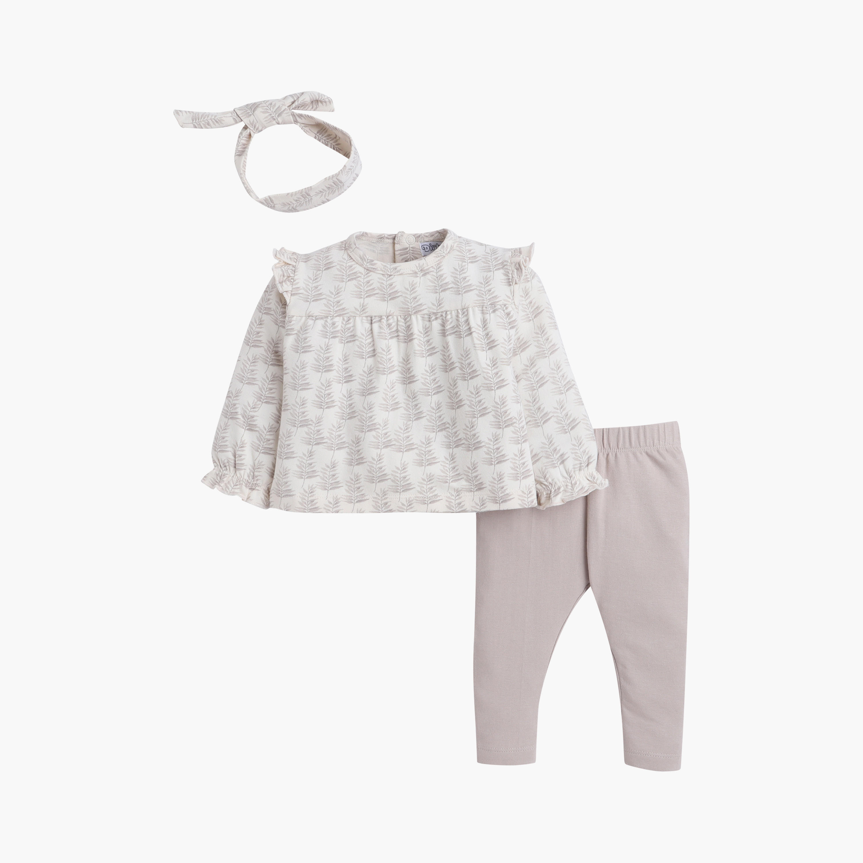 Dirkje 3-Piece Printed Headband, Legging & Top Sets-baby-girls-clothing-setsandcoords-image-1