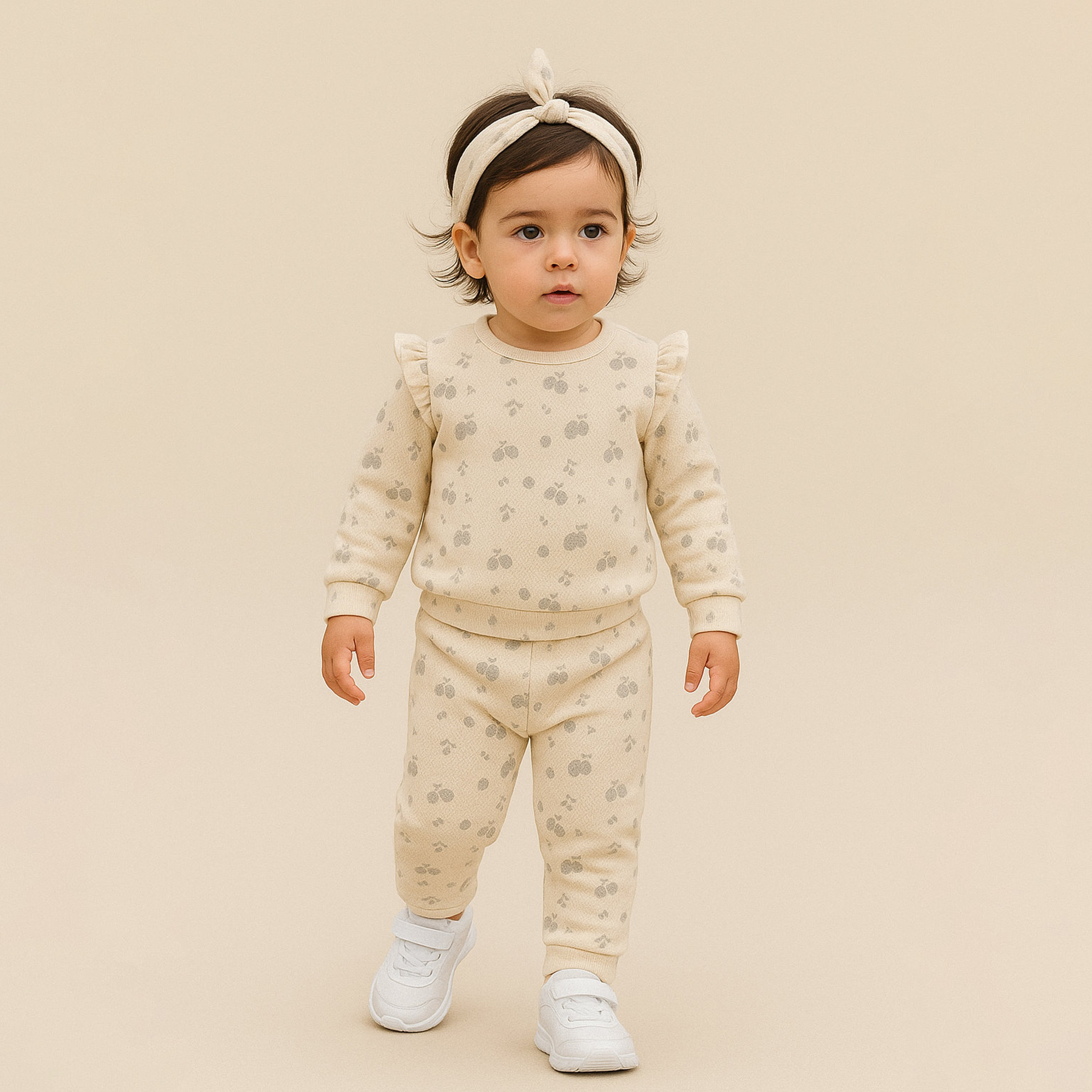 طقم من 3 قطع بلوزة وربطة رأس وبنطلون بطبعة من ديركيه-girls-clothing-winterwear-setsandcoords-image-1