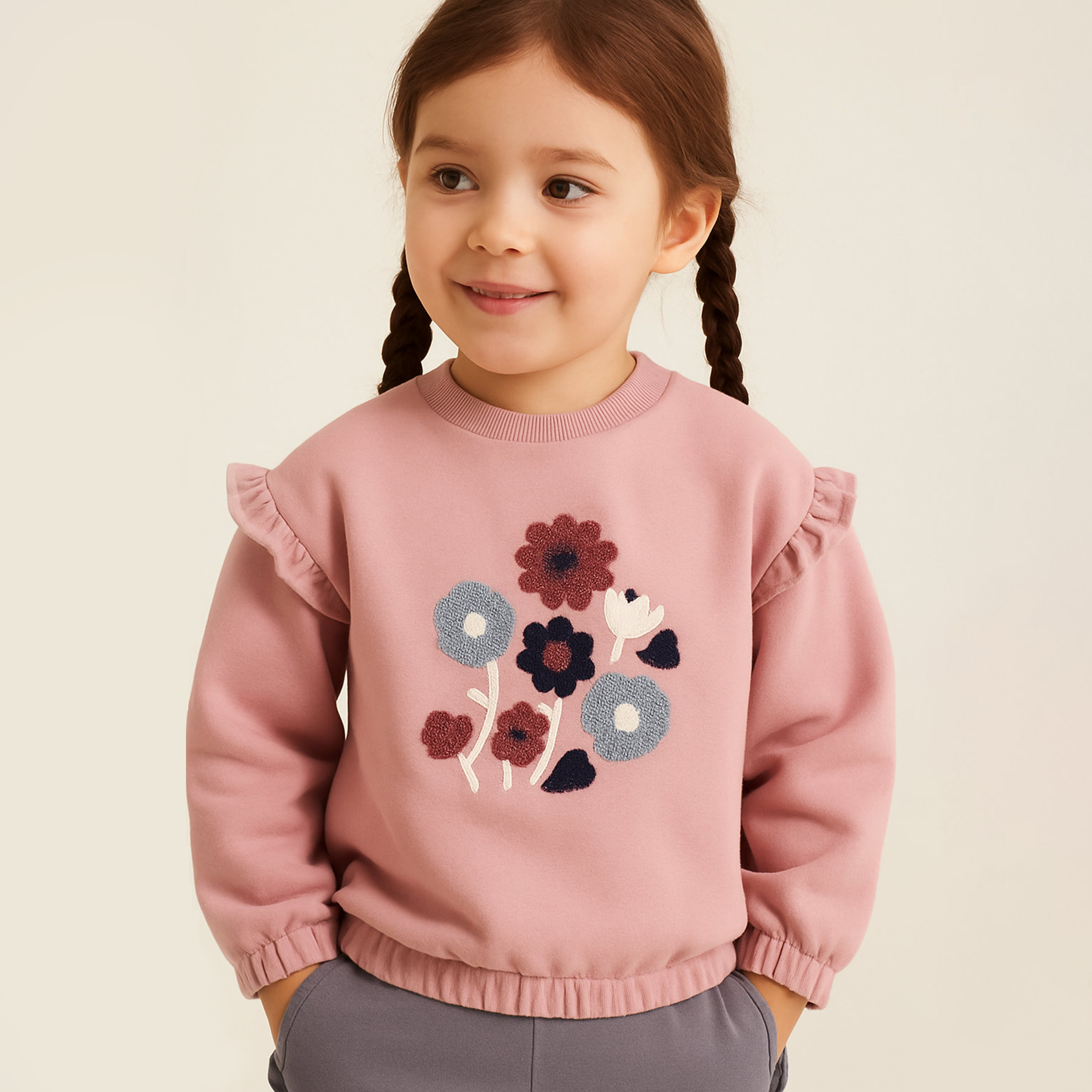 Dirkje 2-Piece Chenille Printed Sweatshirt & Legging Sets-girls-clothing-winterwear-setsandcoords-image-4