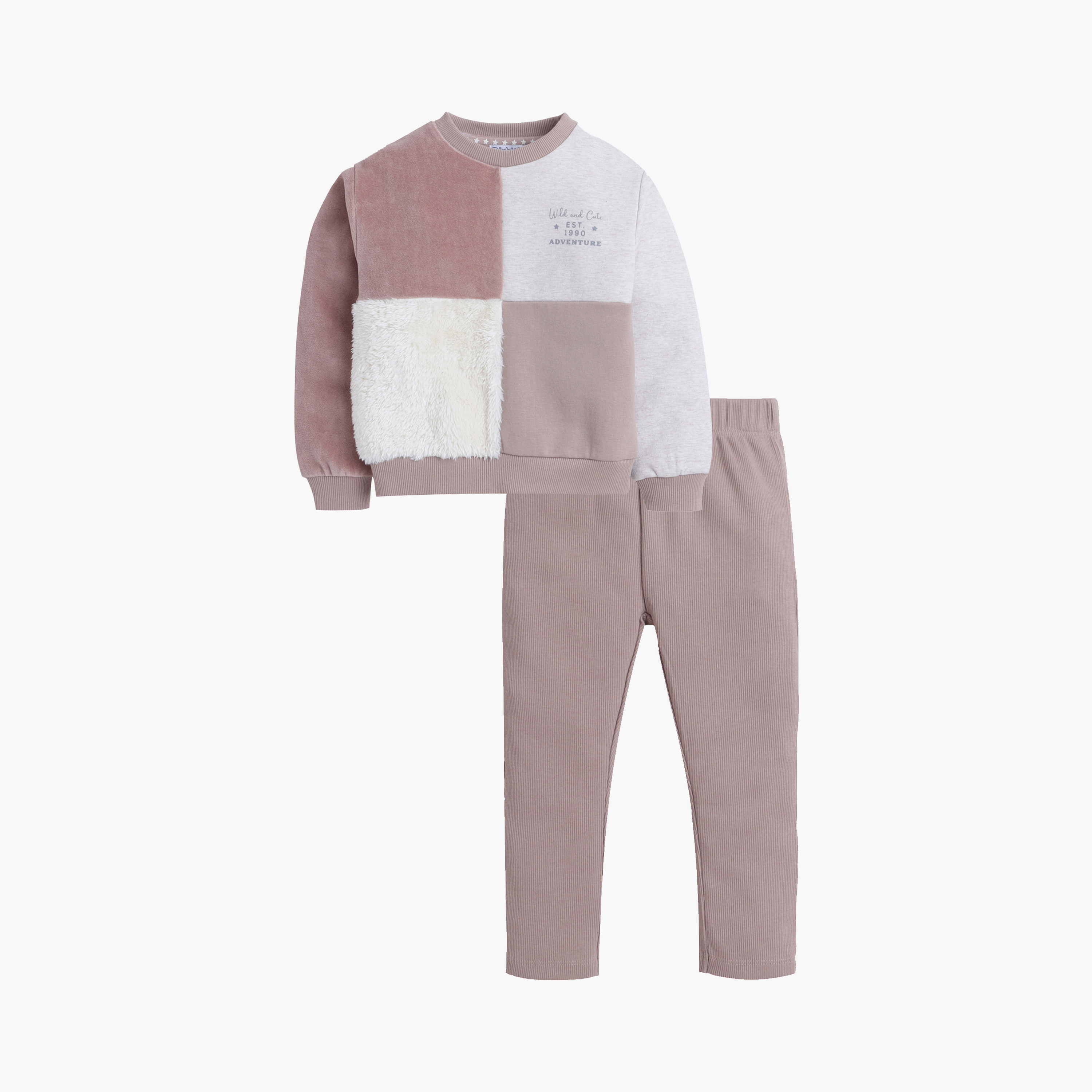 Dirkje 2-Piece Adventure Panel Printed Sweatshirt with Pants-baby-boys-clothing-winterwear-setsandcoords-image-2