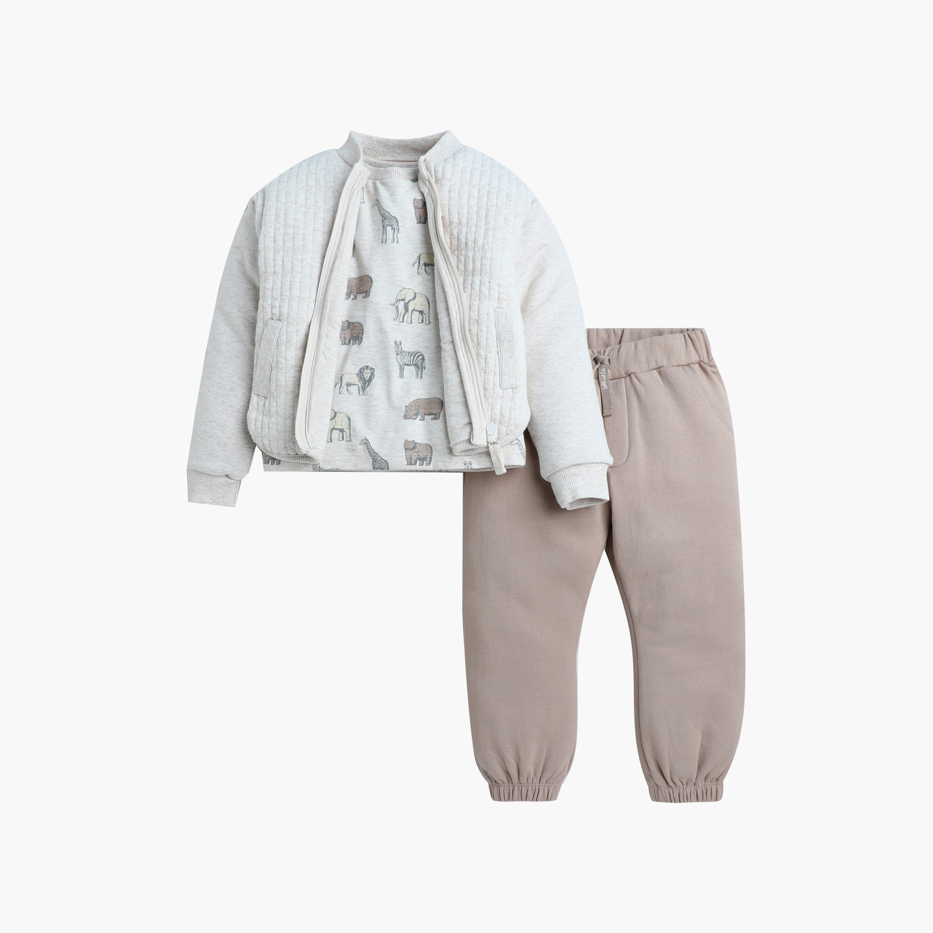 Dirkje 3-Piece Animal Printed T-shirt, Jacket with Pants-baby-boys-clothing-winterwear-setsandcoords-image-2