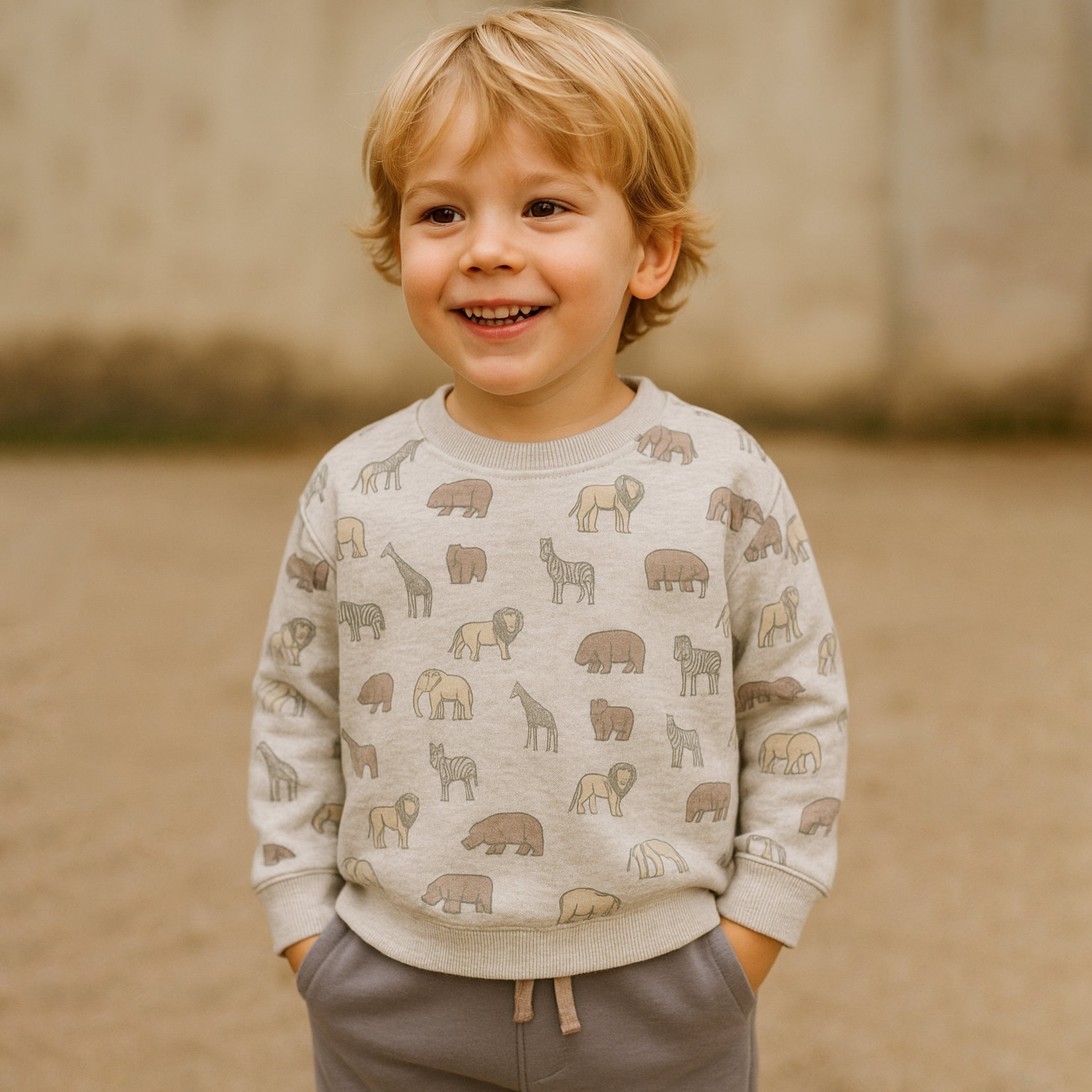 Dirkje 2-Piece Safari Printed Sweatshirt with Pants-boys-clothing-setsandcoords-image-4