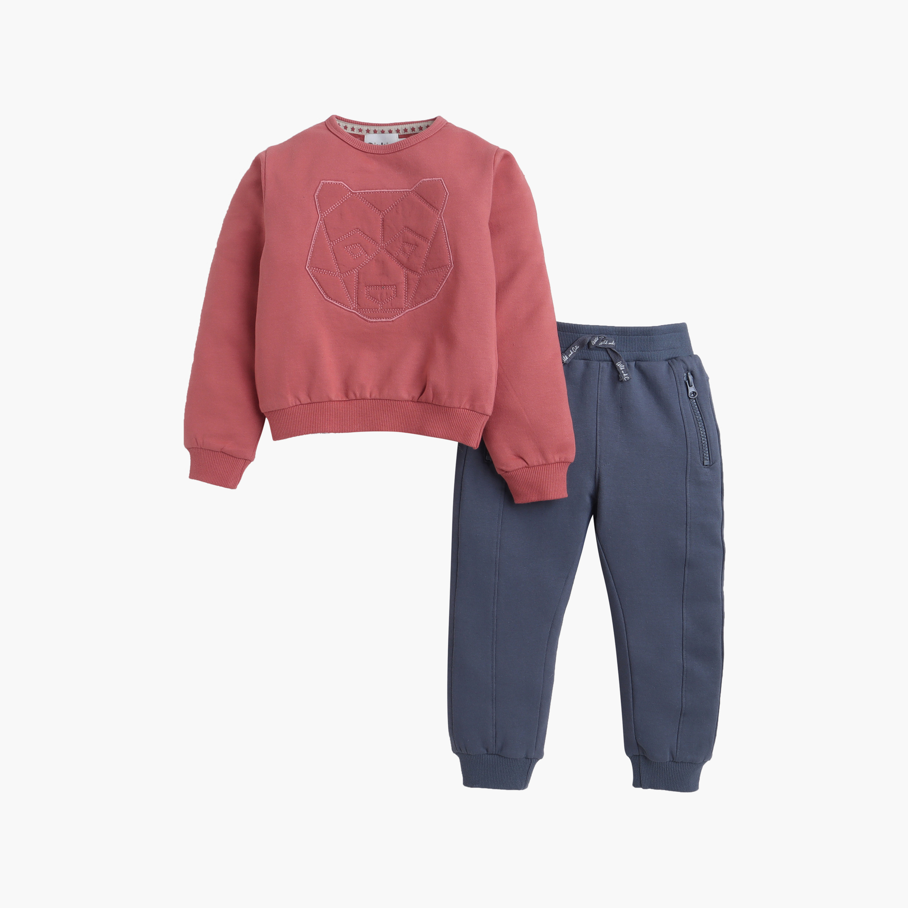طقم من قطعتين سويت شيرت وبنطلون رياضي بطبعة دب من ديركيه-baby-boys-clothing-winterwear-setsandcoords-image-2