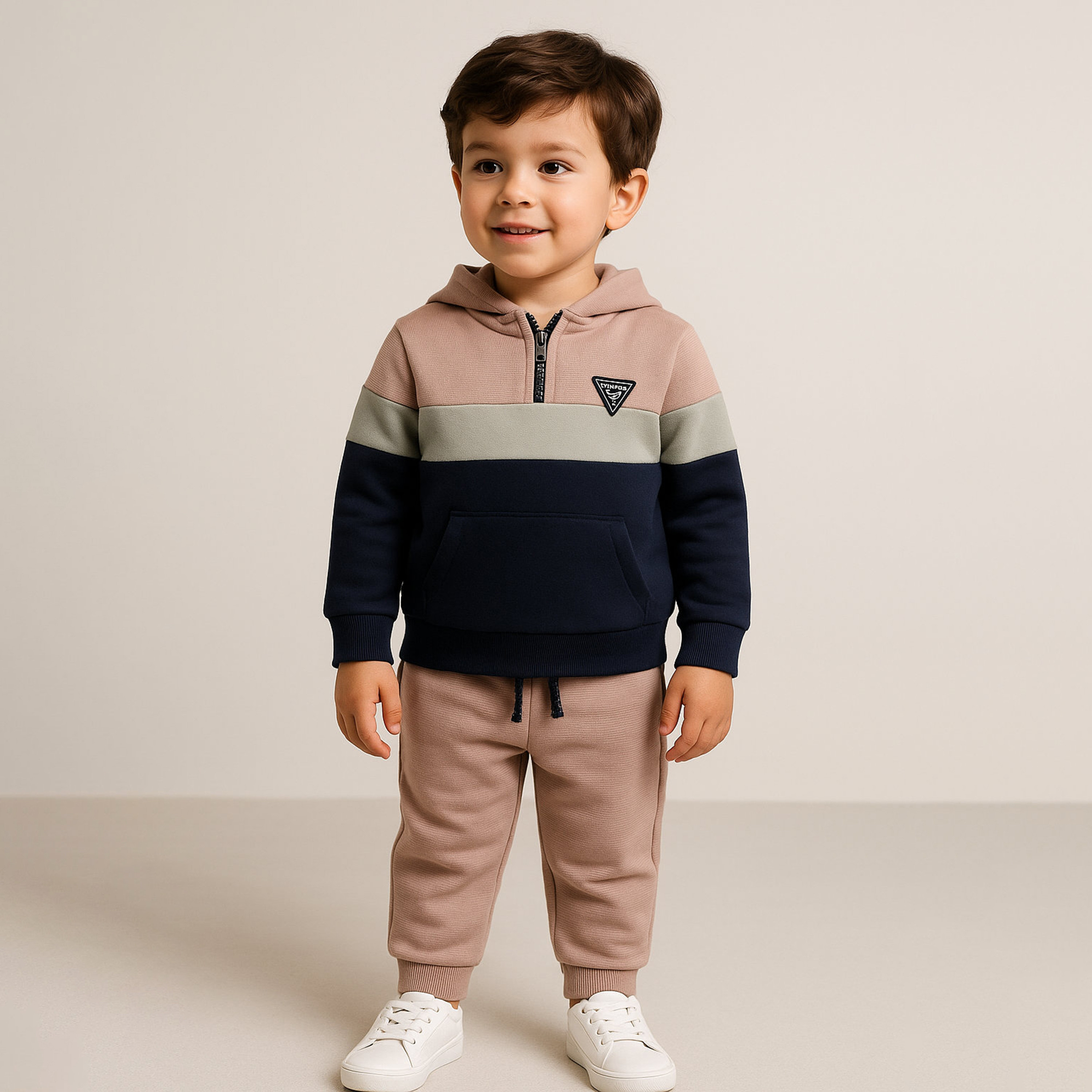 Dirkje 2-Piece Colorblock Printed Hoodie & Jogger Sets-boys-clothing-setsandcoords-image-1