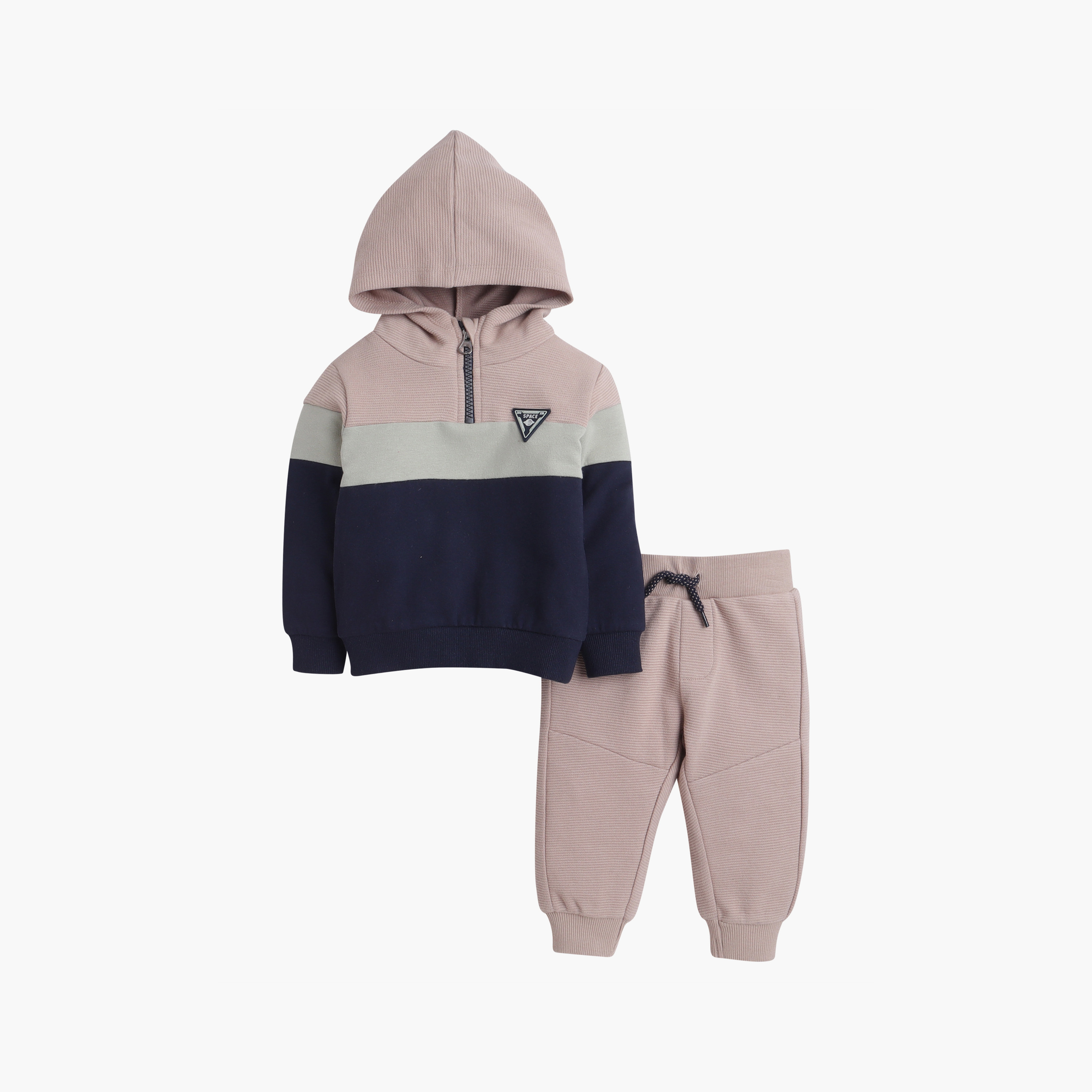 Dirkje 2-Piece Colorblock Printed Hoodie & Jogger Sets-boys-clothing-setsandcoords-image-2
