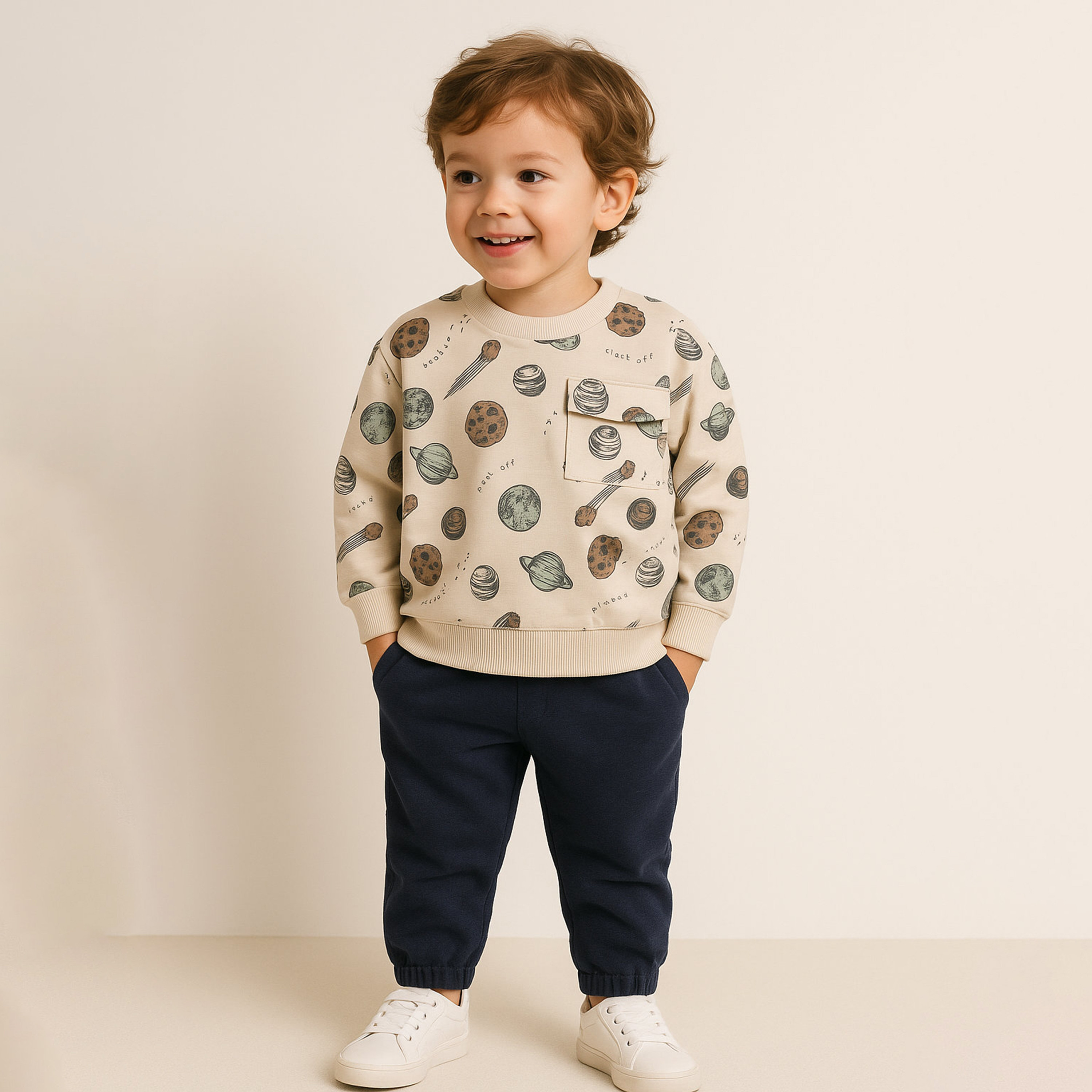Dirkje 2-Piece Printed Sweatshirt with Pants-boys-clothing-setsandcoords-image-1