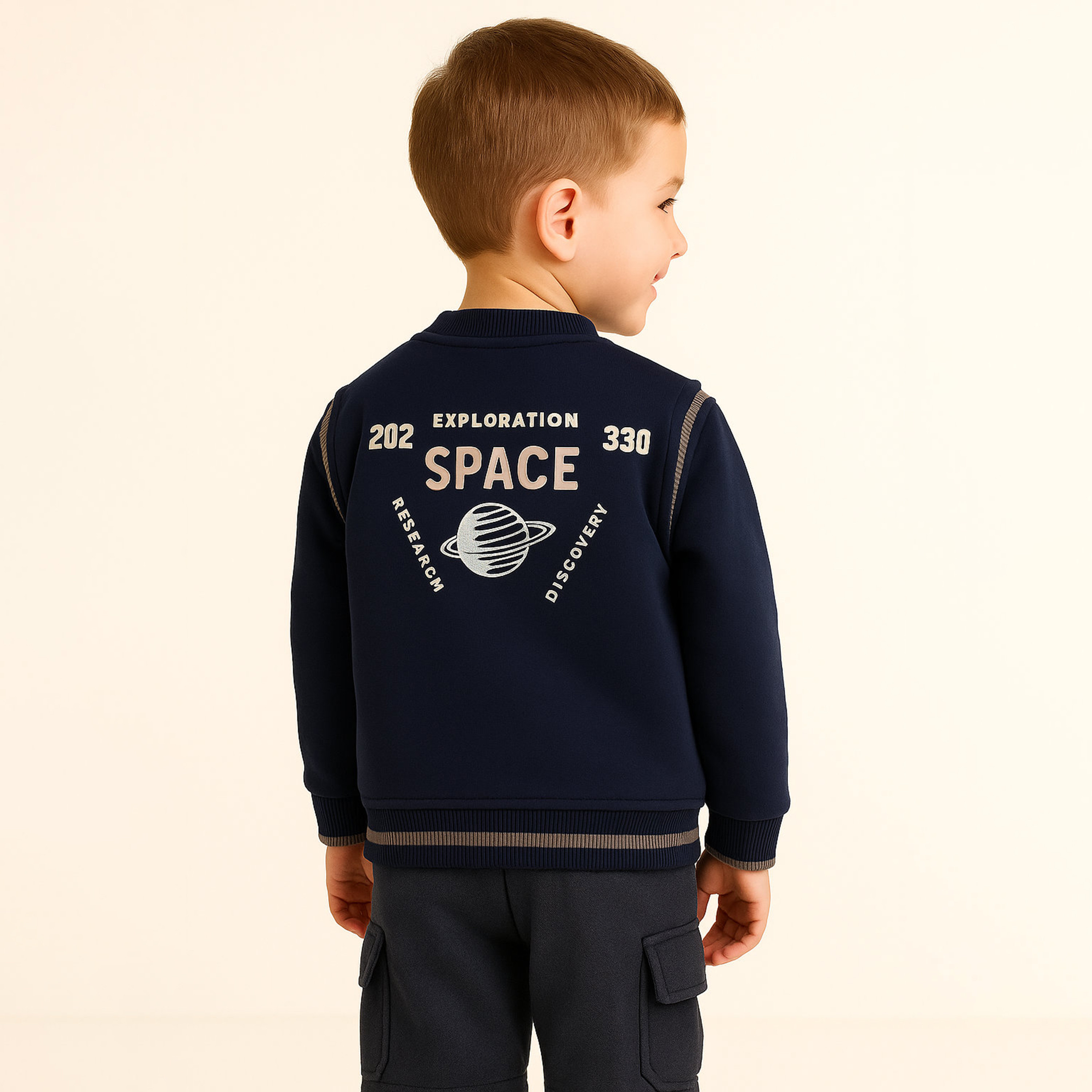 Dirkje Space Club Printed Jacket-boys-clothing-sweatshirts-image-5