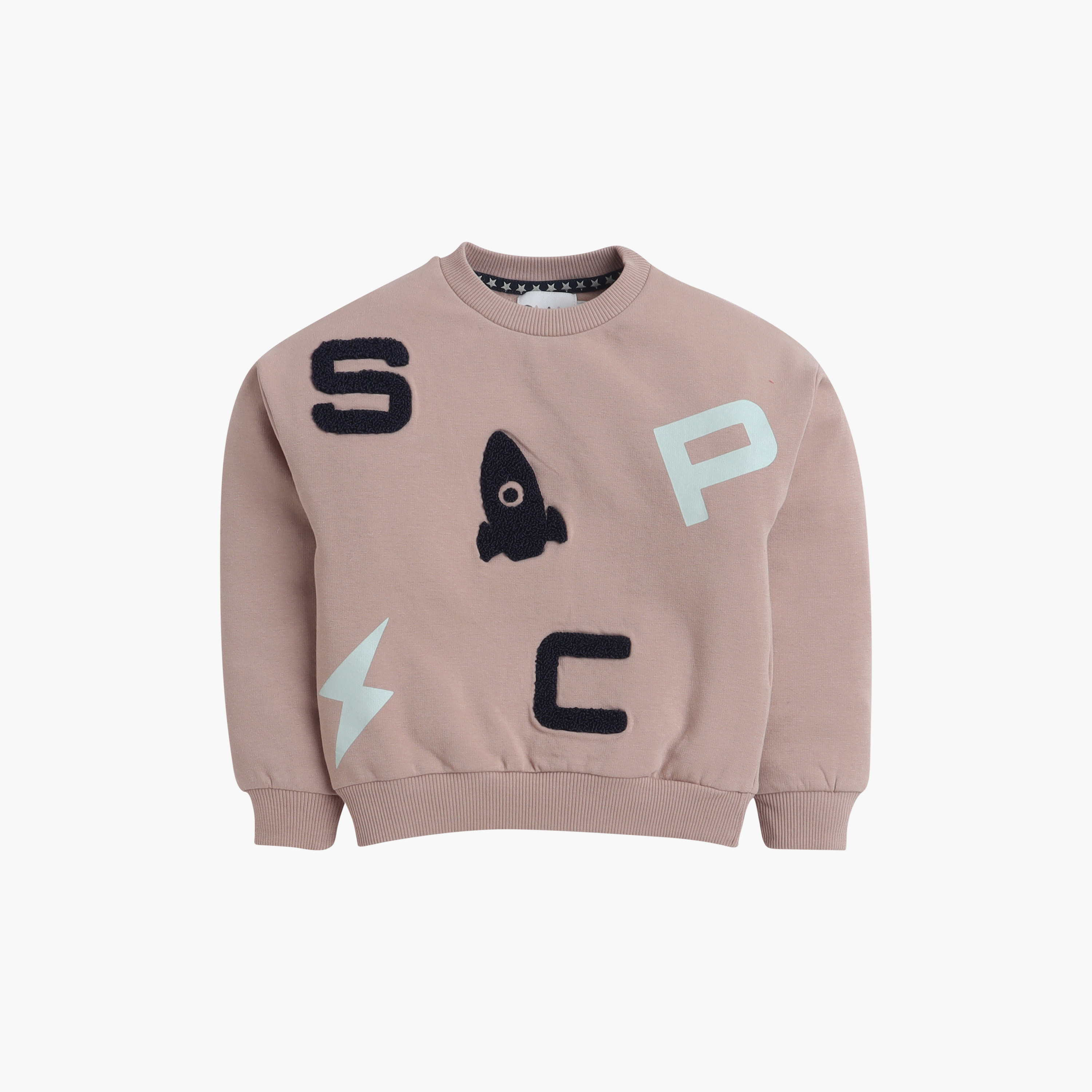 طقم من قطعتين سويت شيرت وبنطلون رياضي بطبعة سبيس باتش من ديركيه-baby-boys-clothing-winterwear-setsandcoords-image-3