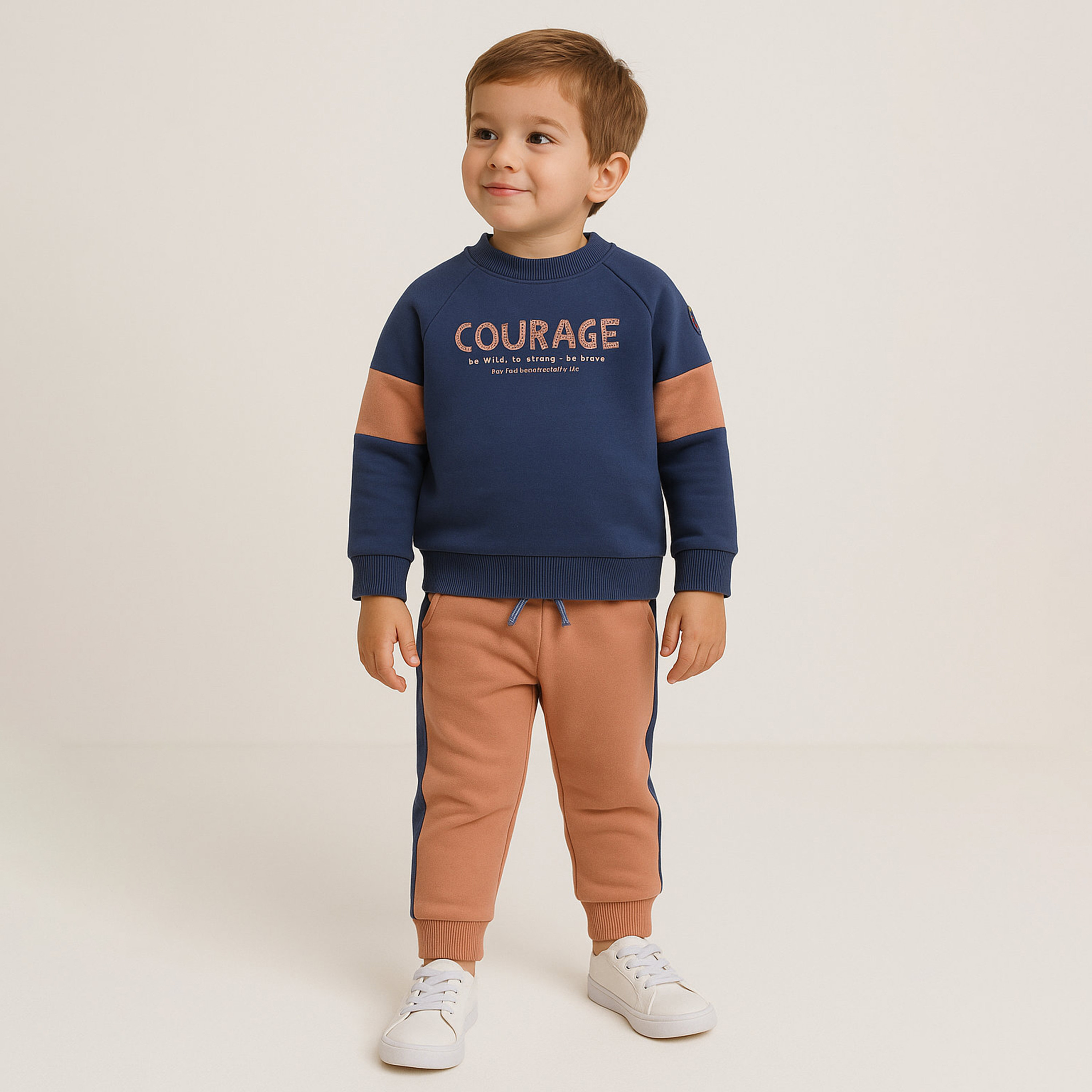 Dirkje 2-Piece Courage Printed Sweatshirt & Jogger Sets-boys-clothing-setsandcoords-image-1