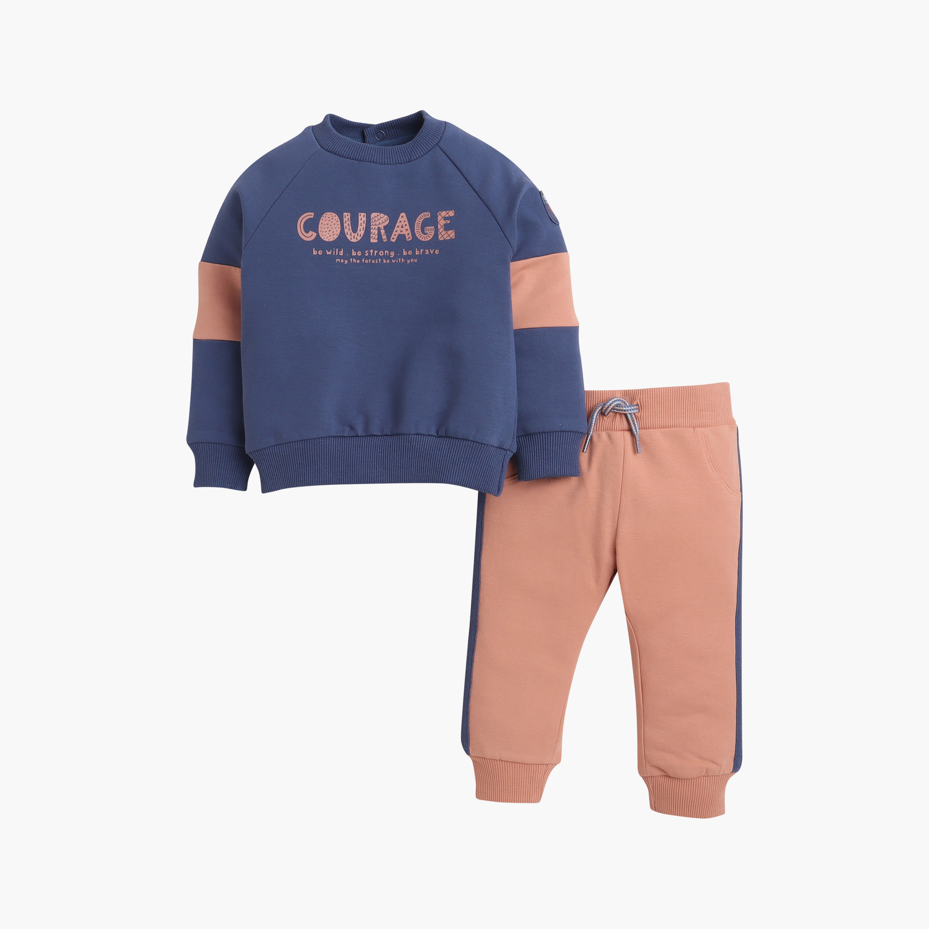 Dirkje 2-Piece Courage Printed Sweatshirt & Jogger Sets-boys-clothing-setsandcoords-image-2