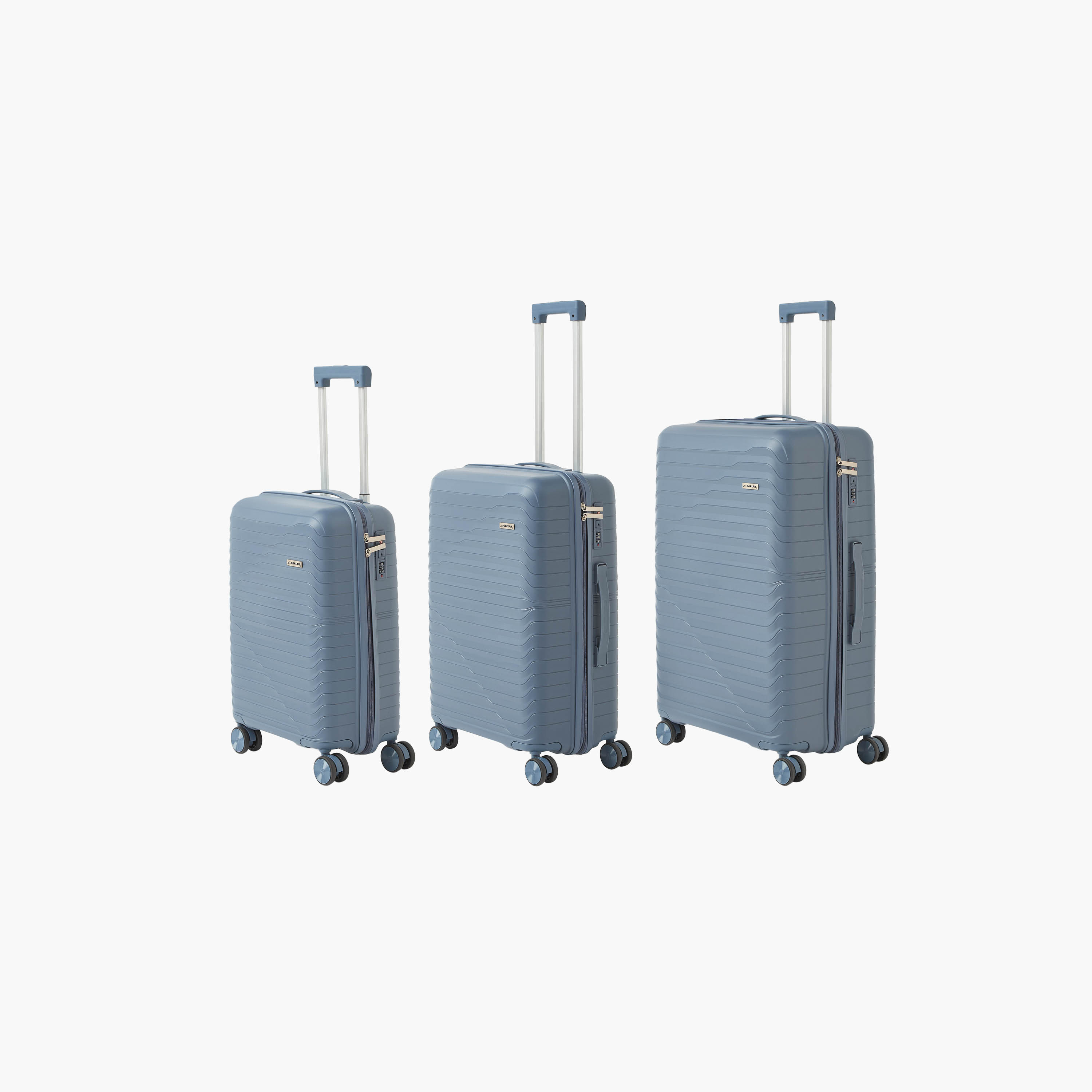 Oaklan by Shoexpress Textured 3-Piece Hardcase Trolley Bag Set-travel-luggagesandbags-luggage-image-1