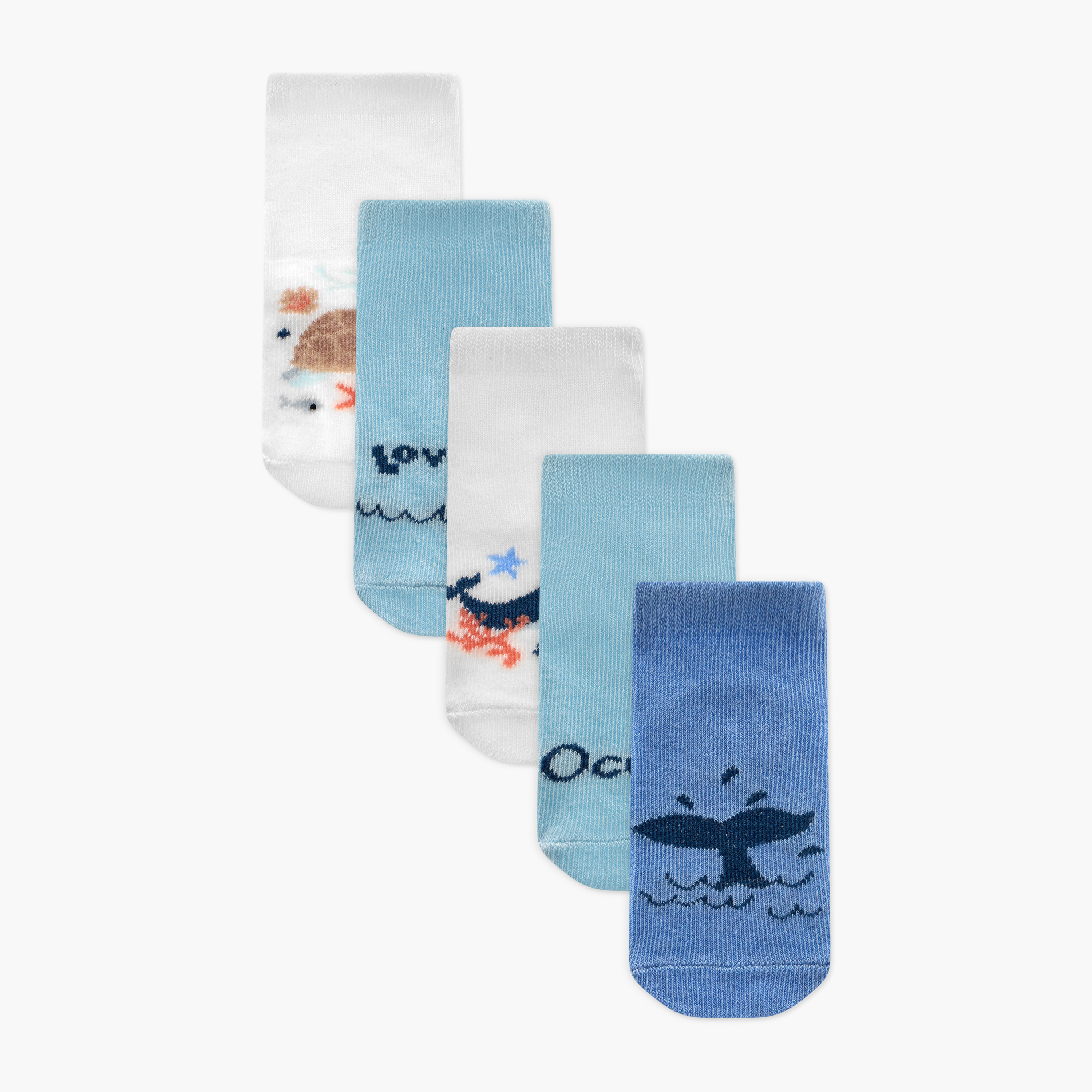 Barefeet Assorted Ankle Length Socks - Set of 5-girls-accessories-socks-image-1