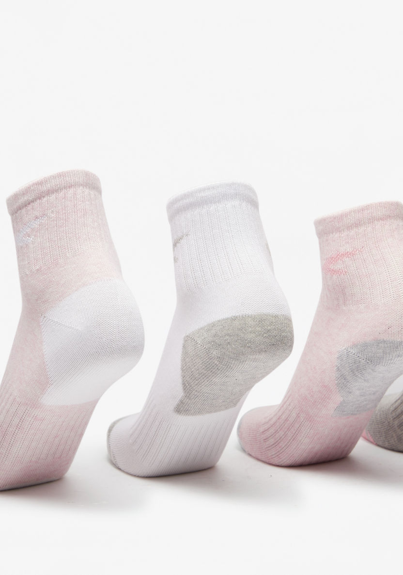 Dash Textured Crew Length Socks - Set of 5-Girl%27s Socks & Tights-image-1