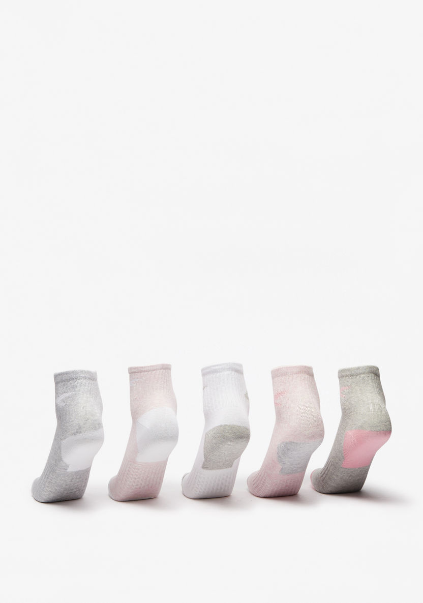 Dash Textured Crew Length Socks - Set of 5-Girl%27s Socks & Tights-image-2