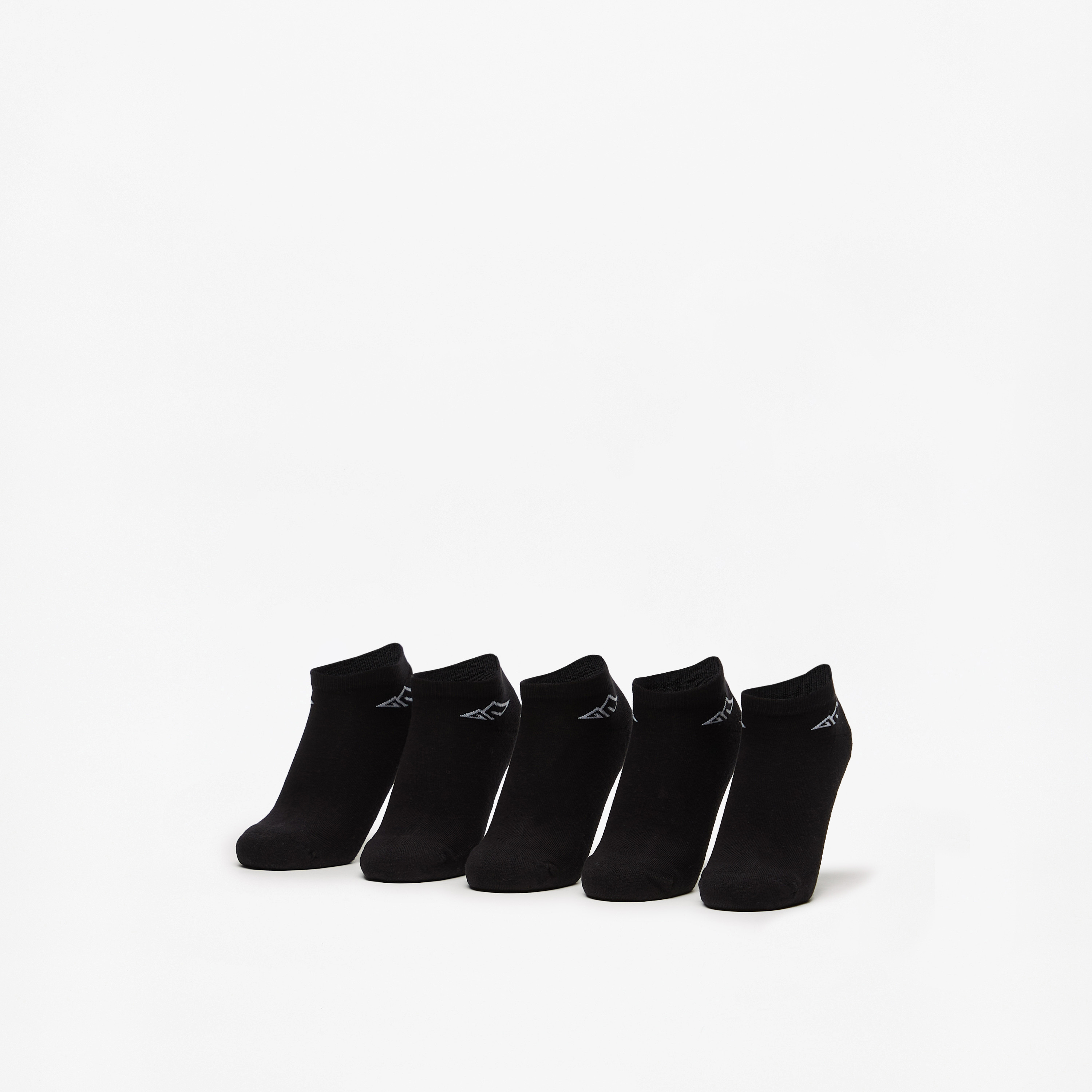 OAKLAN Logo Print Ankle Length Cushioned Sports Socks - Set of 5-women-socksandstockings-image-1