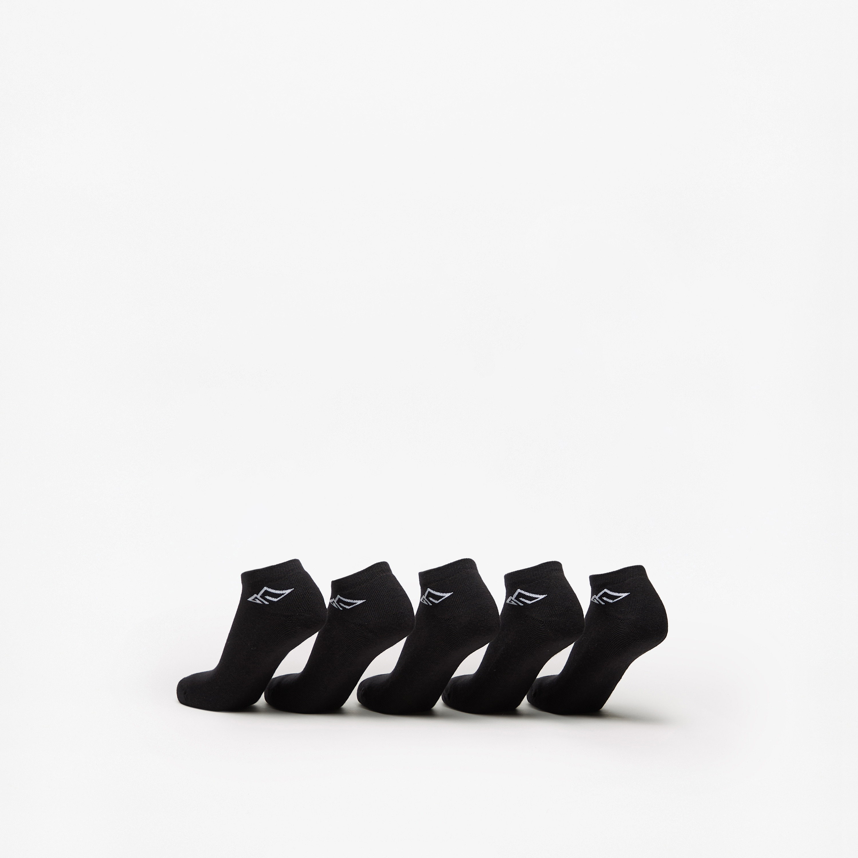 OAKLAN Logo Print Ankle Length Cushioned Sports Socks - Set of 5-women-socksandstockings-image-3